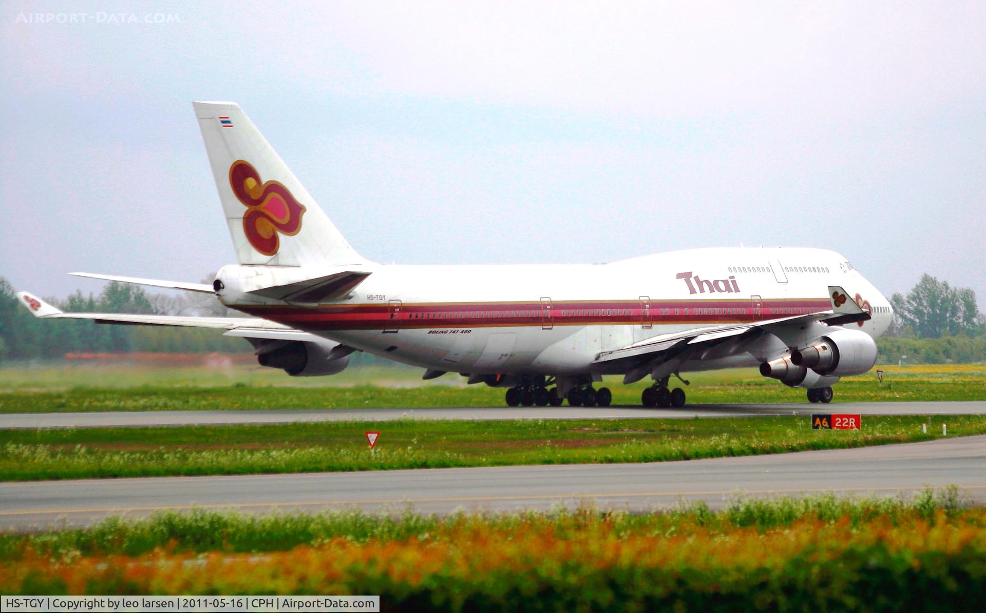 HS-TGY, 1998 Boeing 747-4D7 C/N 28705, Copenhagen 16.5.2011