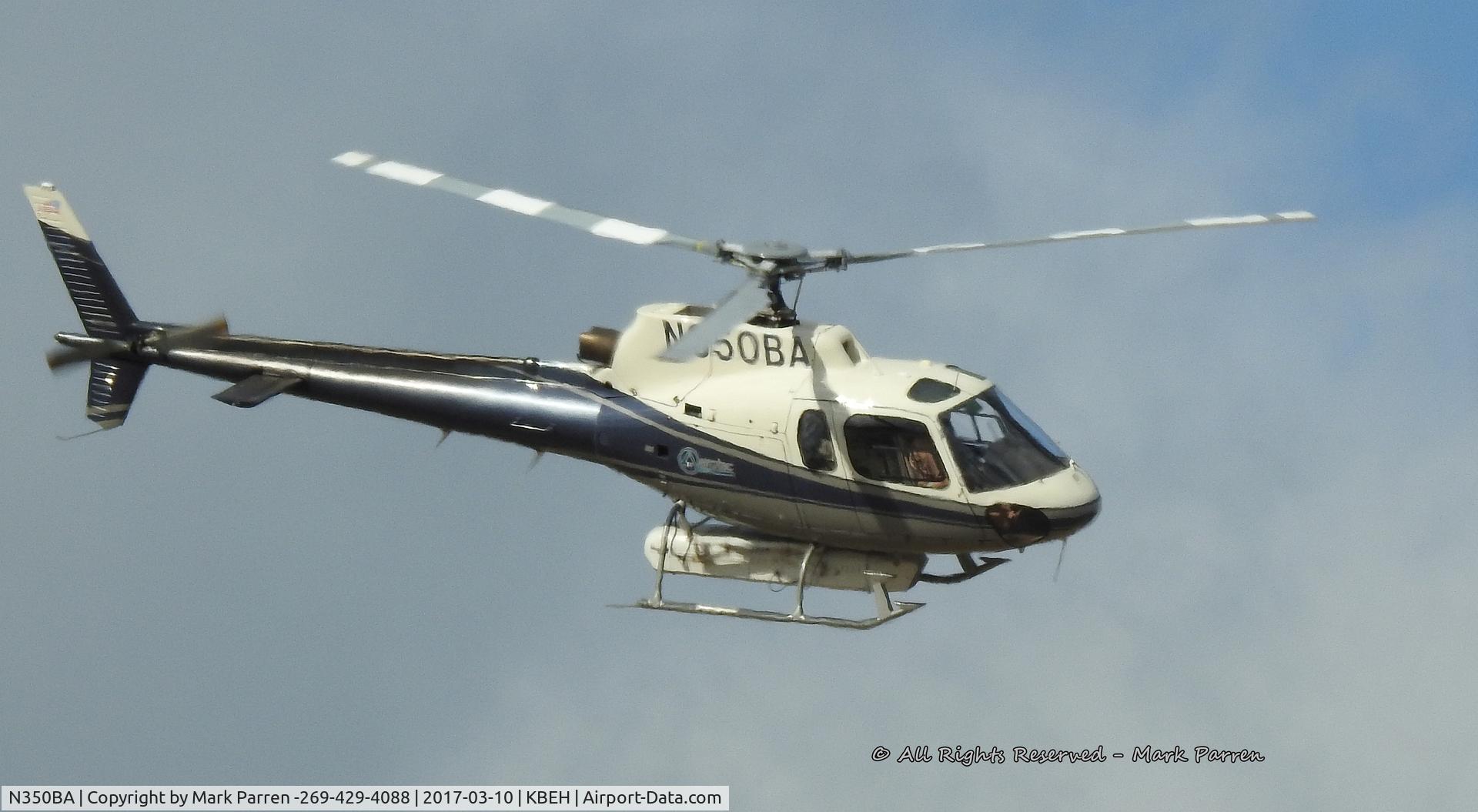 N350BA, Eurocopter AS-350BA Ecureuil C/N 2788, Fly over GPS site