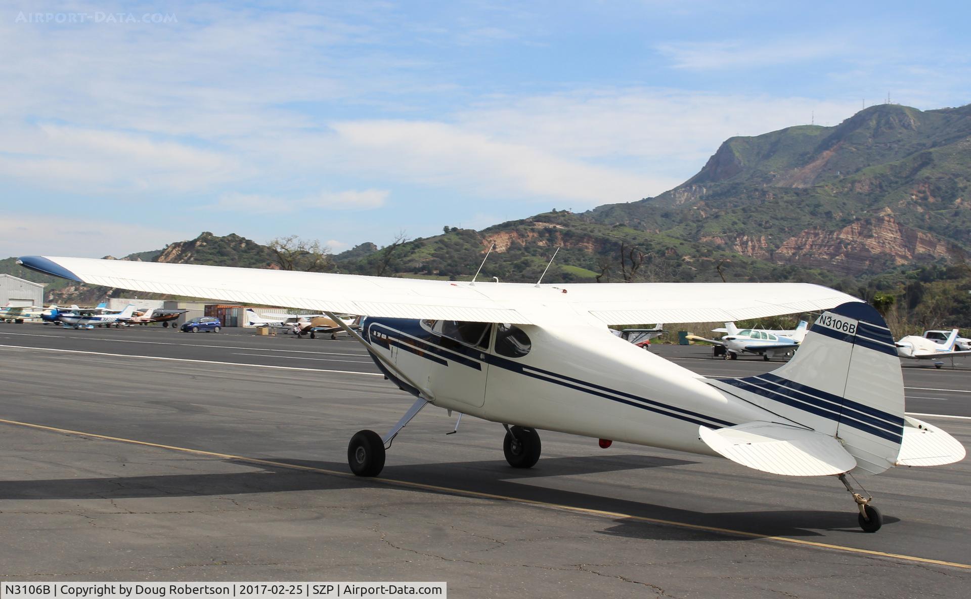 N3106B, 1952 Cessna 170B C/N 25348, 1952 Cessna 170B, Continental C145 145 Hp, taxi