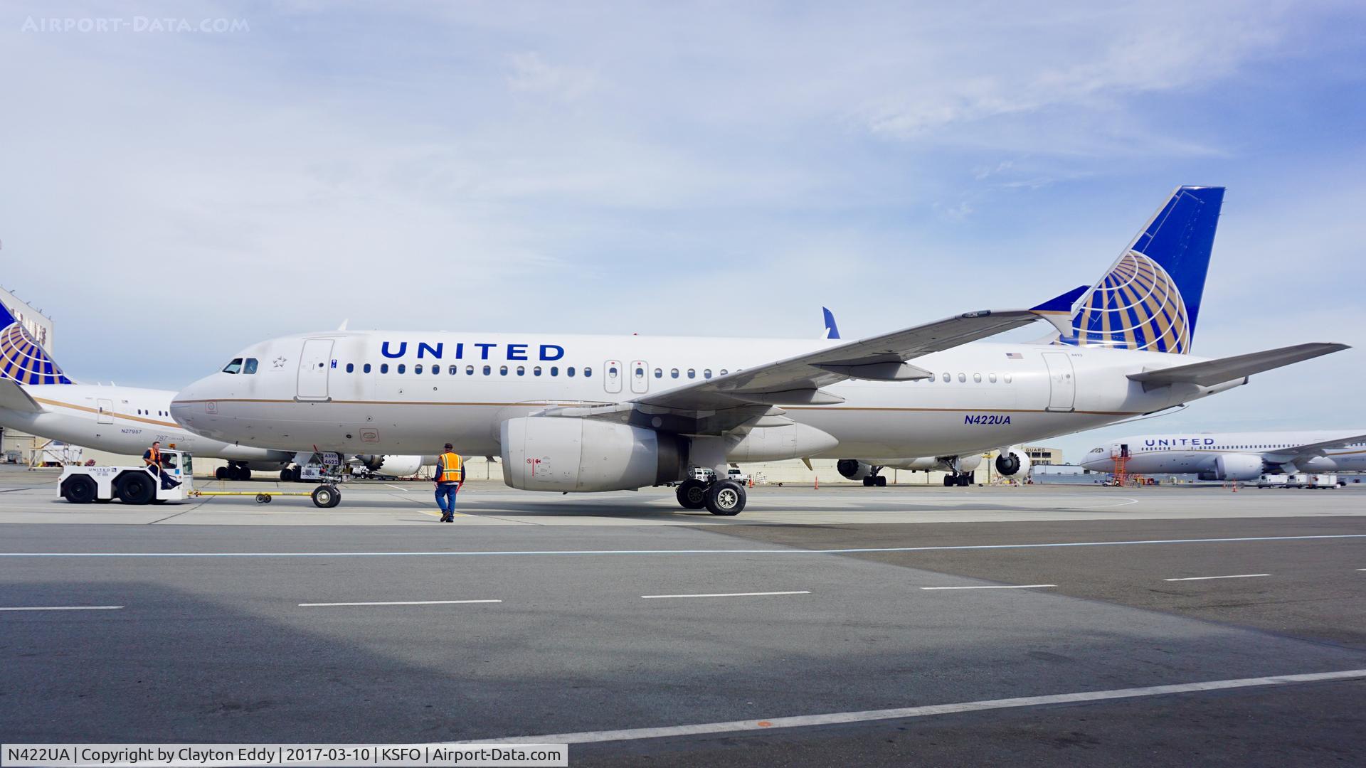 N422UA, 1995 Airbus A320-232 C/N 503, SFO 2017