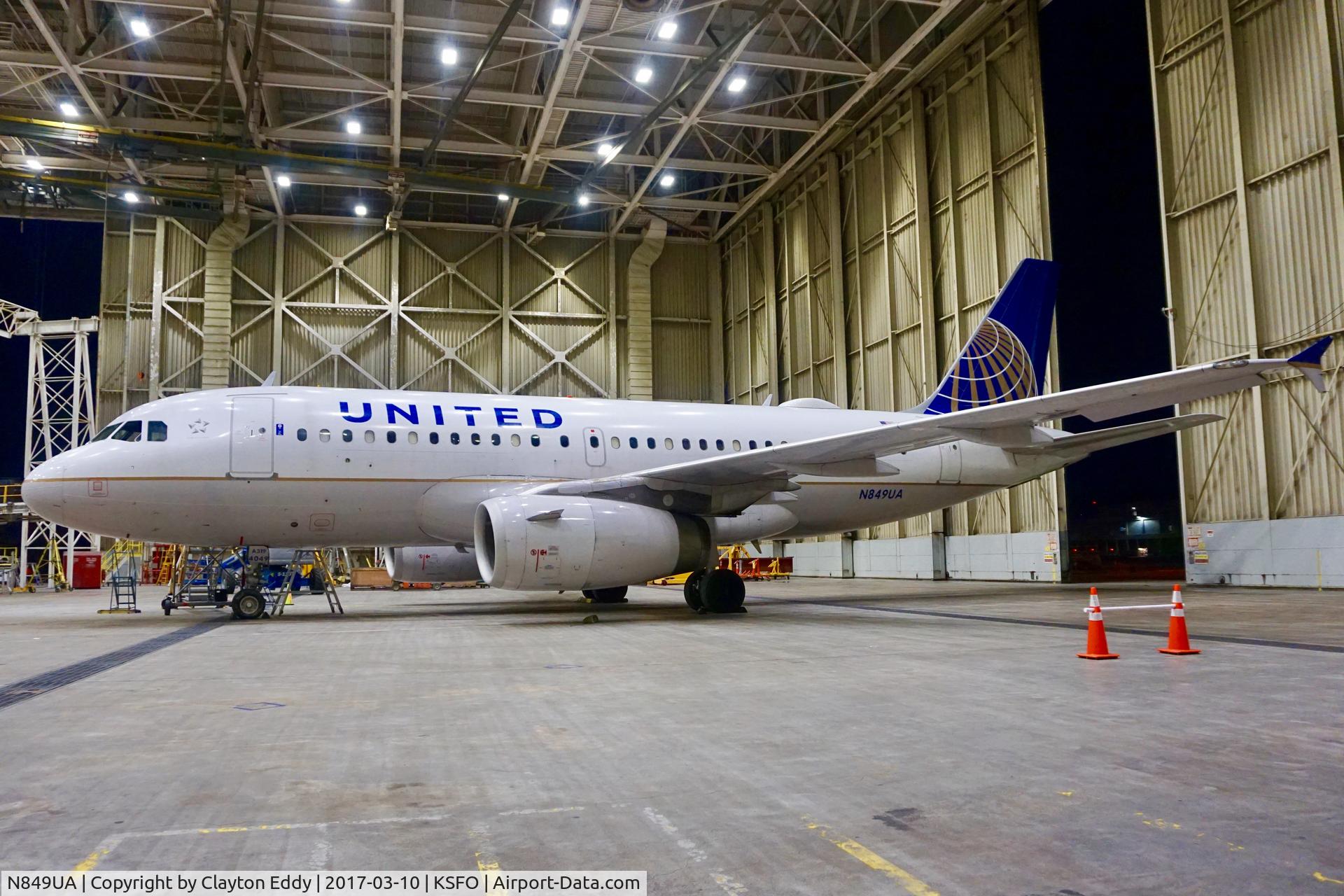 N849UA, 2002 Airbus A319-131 C/N 1649, SFO 2017