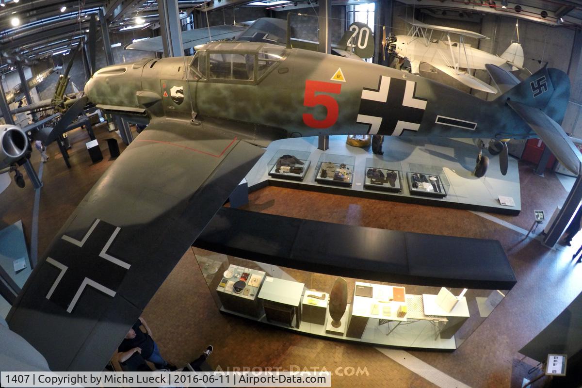 1407, Messerschmitt Bf-109E-4 C/N 1407, At the Deutsches Technikmuseum in Berlin