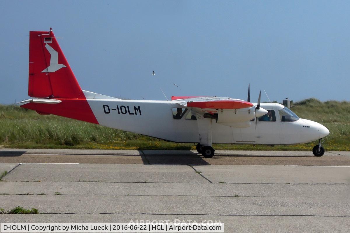 D-IOLM, 1987 Pilatus Britten-Norman BN-2A-26 Islander C/N 2037, At Helgoland Düne