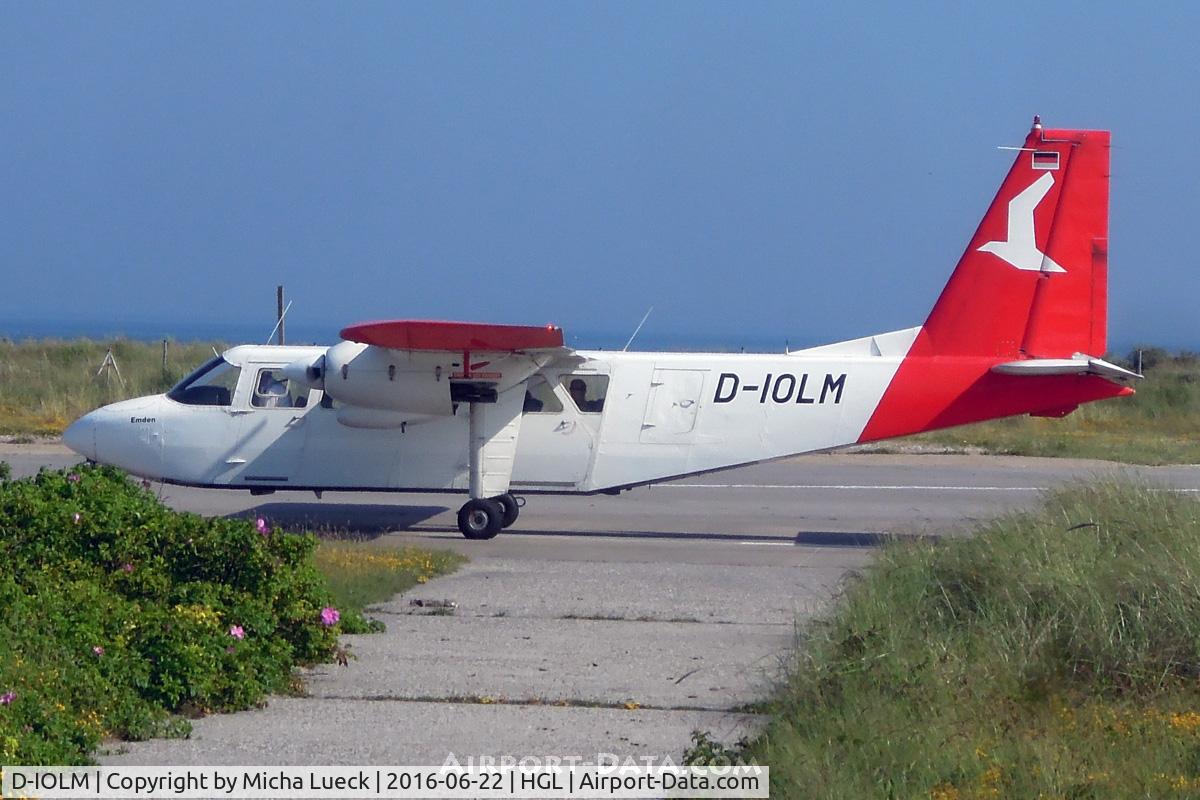 D-IOLM, 1987 Pilatus Britten-Norman BN-2A-26 Islander C/N 2037, At Helgoland Düne