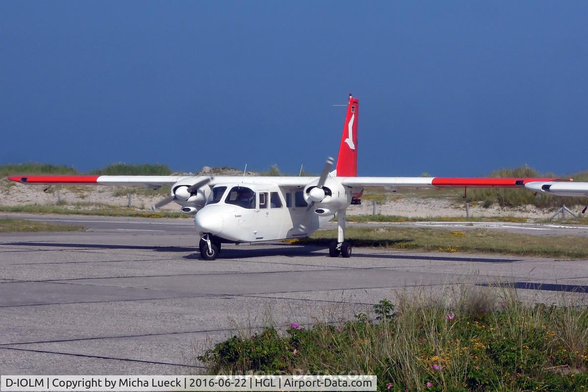 D-IOLM, 1987 Pilatus Britten-Norman BN-2A-26 Islander C/N 2037, At Helgoland Düne