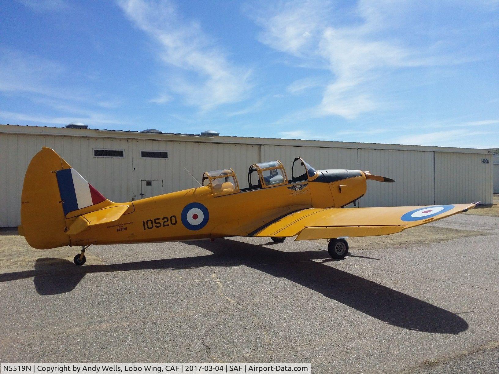 N5519N, 1944 Fairchild M-62A-3 Cornell II C/N FC18, Fairchild PT-26 N5519N, March 2017.  Operated by the Lobo Wing (New Mexico) of the Commemorative Air Force.
