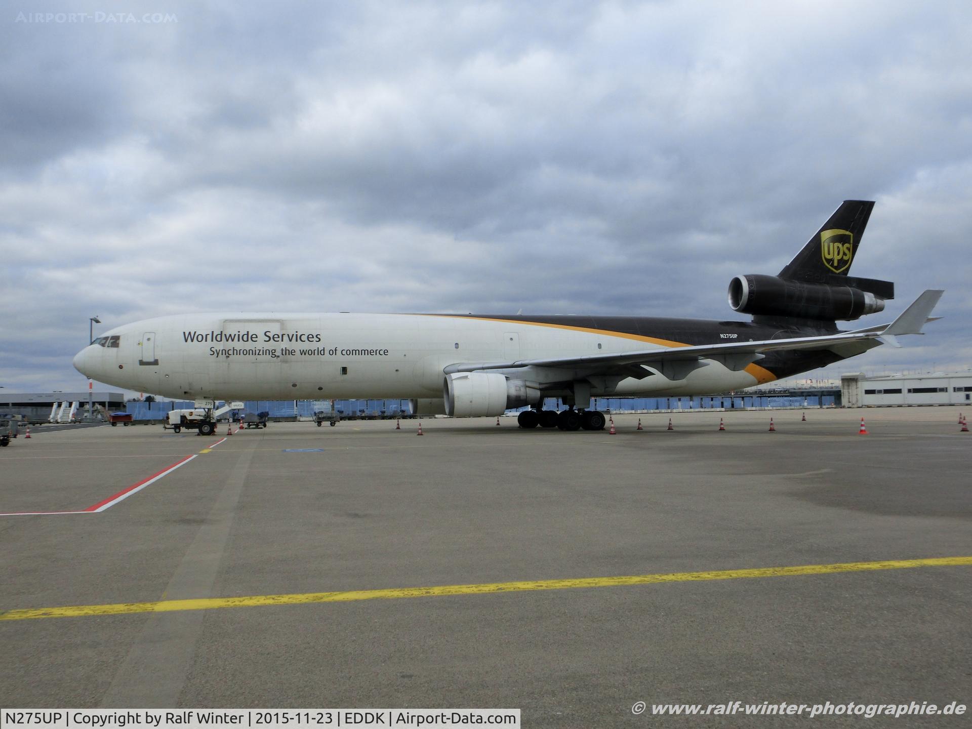 N275UP, 1997 McDonnell Douglas MD-11F C/N 48774, McDonnell Douglas MD-11F - 5X UPS United Parcel Service - 48774 - N275UP - 23.11.2015 - CGN