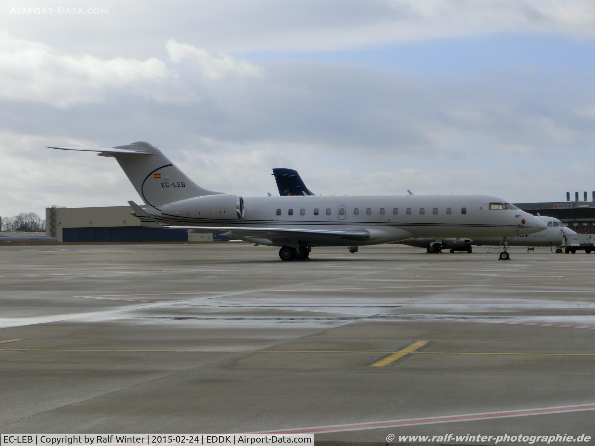EC-LEB, 2008 Bombardier BD-700-1A10 Global Express C/N 9303, Bombardier BD-700-1A10 Global Express - TGM TAG Aviation Espana - 9303 - EC-LEB - 24.02.2015 - CGN