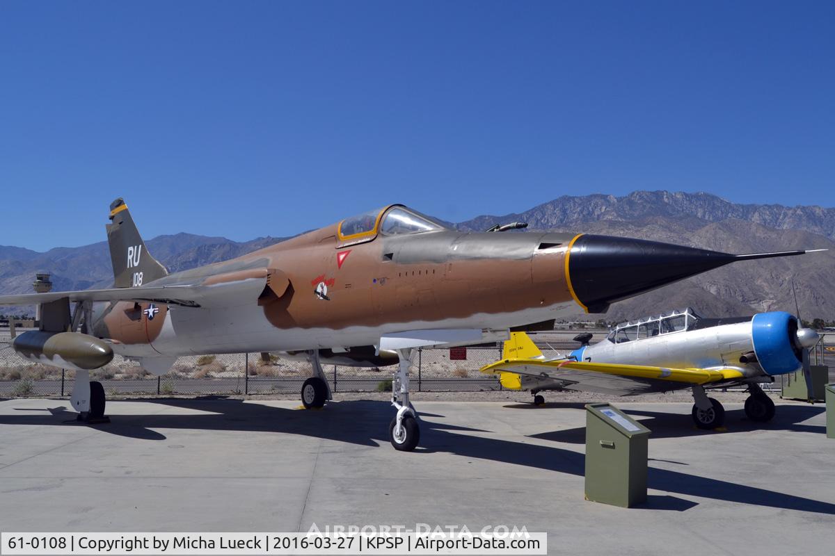 61-0108, 1961 Republic F-105D Thunderchief C/N D303, At the Palm Springs Air Museum