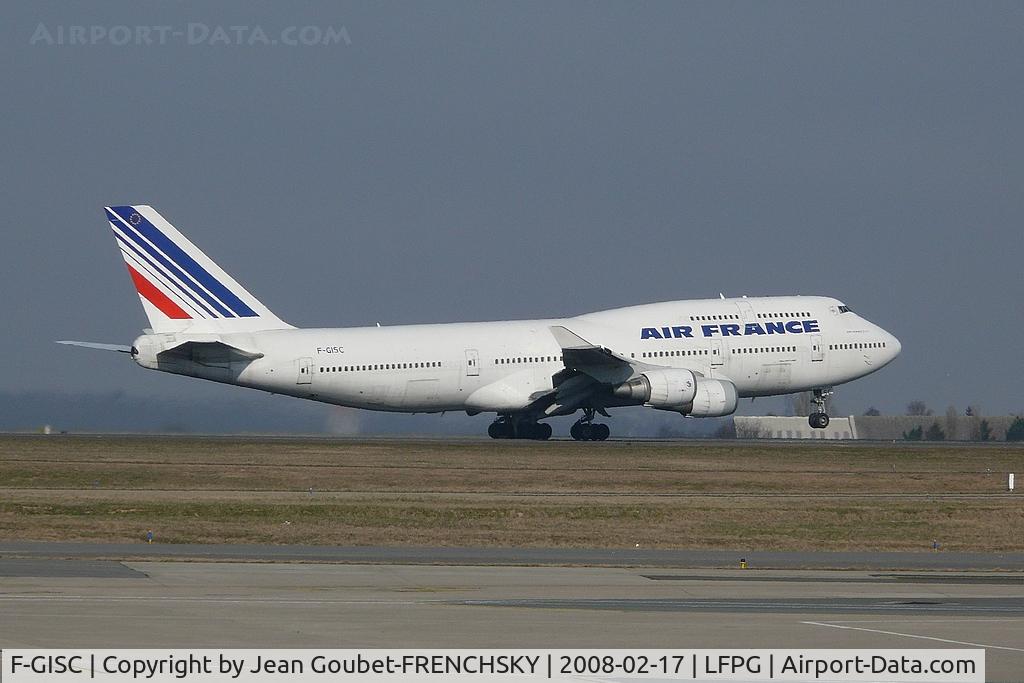 F-GISC, 1992 Boeing 747-428M C/N 25599, Air France take off (wfu 23 Jan 12 ferried CDG-ATL-GWO 05 - 06 Mar 12 for scrapping std at GWO 06 Mar2012)