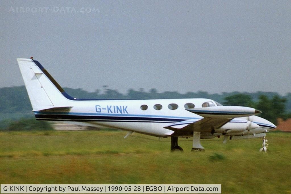 G-KINK, 1972 Cessna 340 C/N 340-0045, Based aircraft when photo was taken.EX:-G-PLEV,D-ICED. Scan.