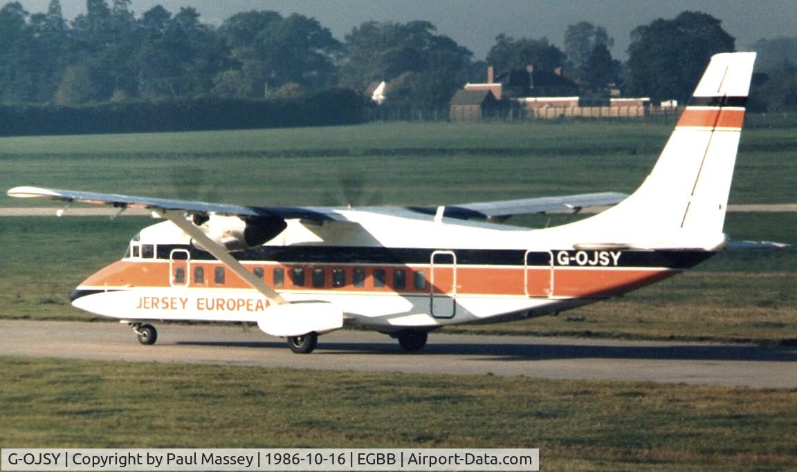 G-OJSY, 1982 Short 360-100 C/N SH.3603, Operated by Jersey European Airways.EX:-N368MQ. To 5N-BBZ in 2001. Scan.