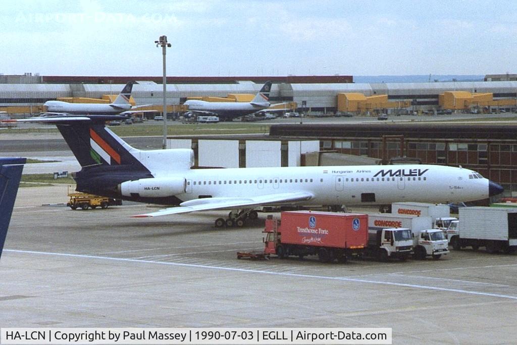 HA-LCN, 1979 Tupolev Tu-154B-2 C/N 79A326, Operated by Malev-Hungarian Airlines. Scan.