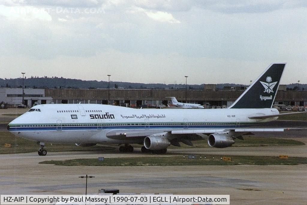 HZ-AIP, 1986 Boeing 747-368 C/N 23267, Operated by Saudi Arabian Airlines. Scan.