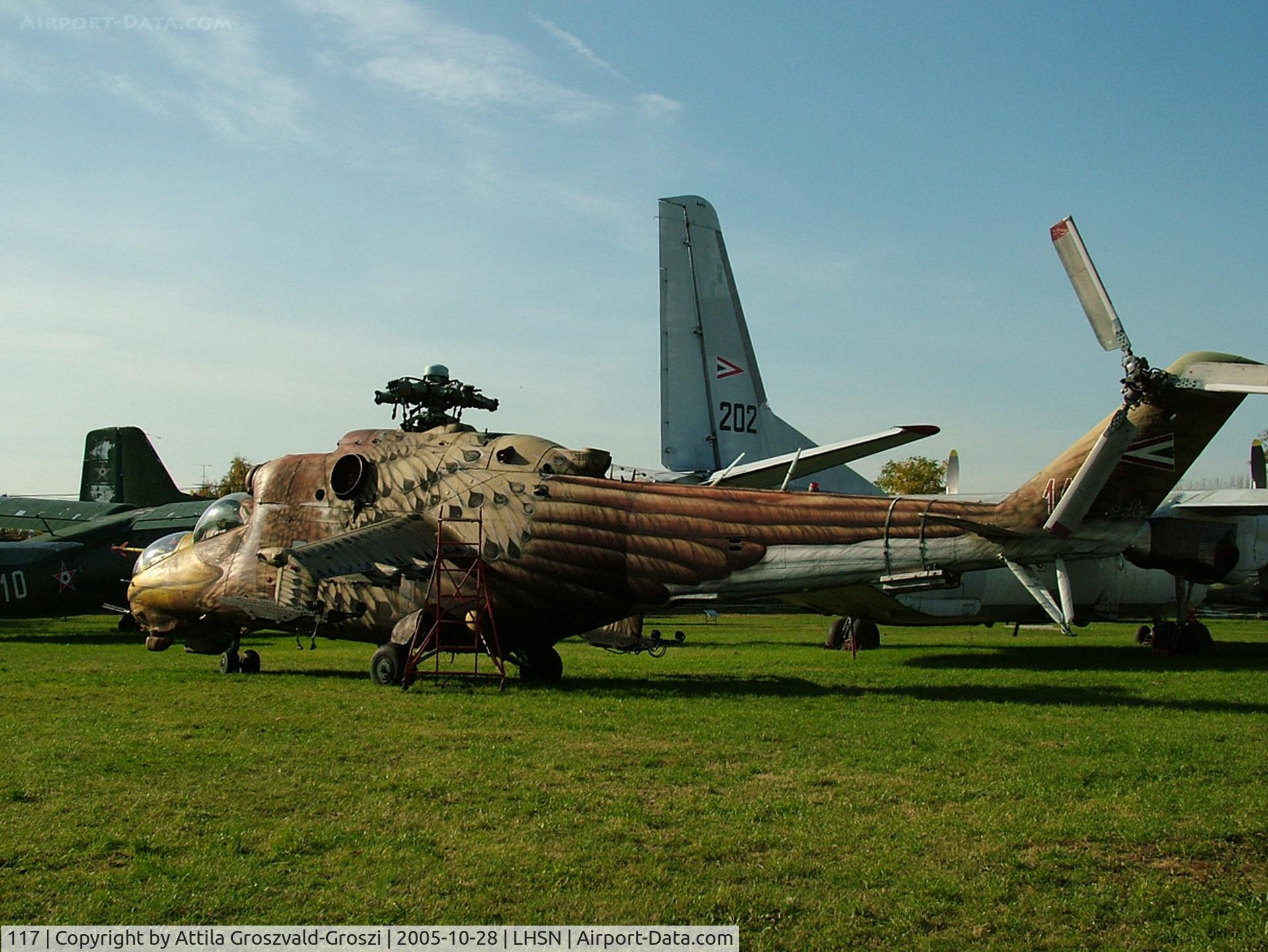 117, 1980 Mil Mi-24D Hind D C/N K20117, Szolnok airplane museum, Hungary (Hungary is not in operation