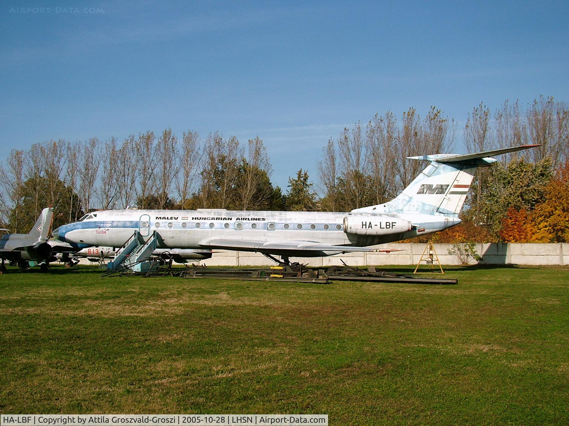 HA-LBF, 1970 Tupolev Tu-134 C/N 0350923, Szolnok airplane museum, Hungary