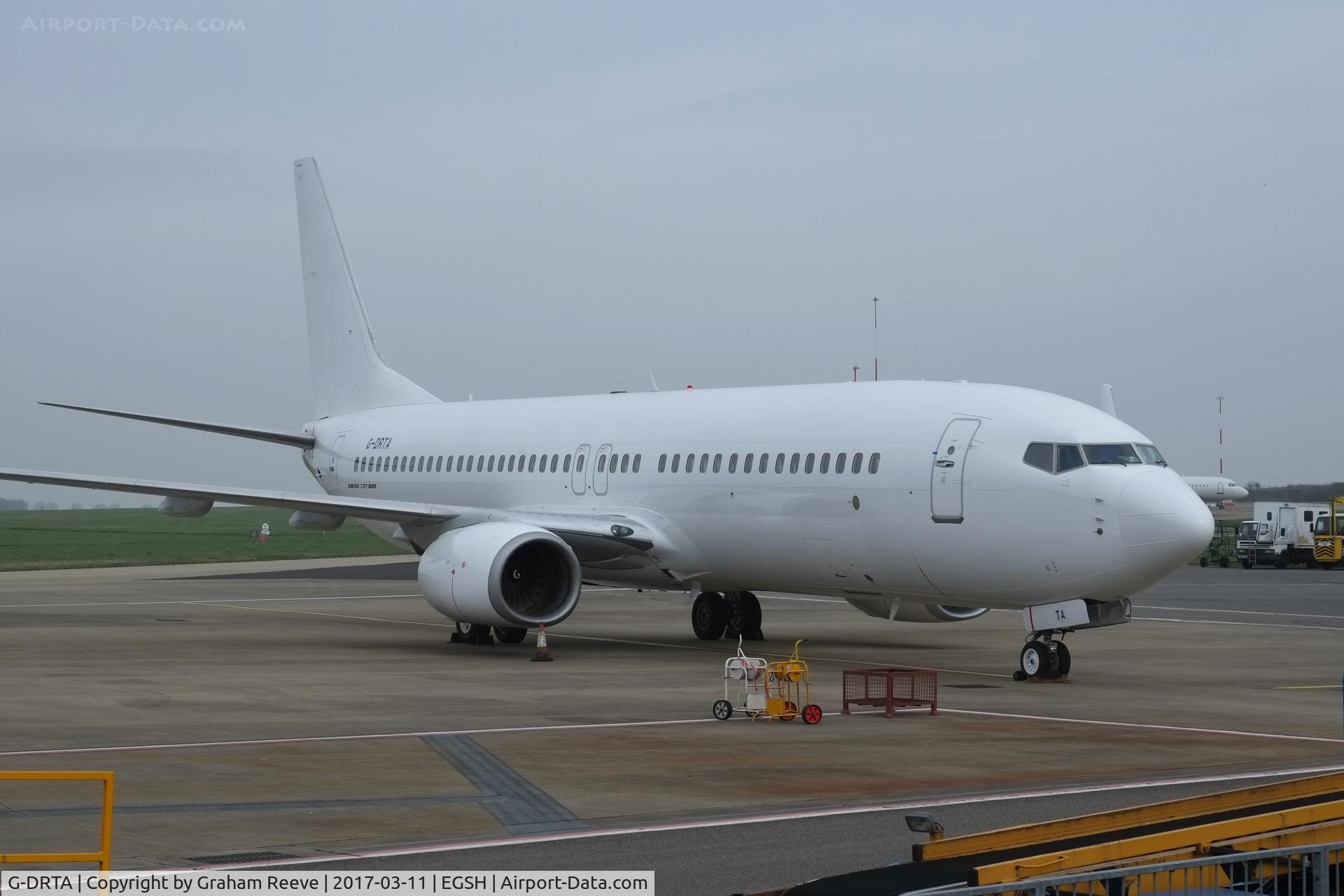 G-DRTA, 2004 Boeing 737-85P C/N 33972, Parked at Norwich.