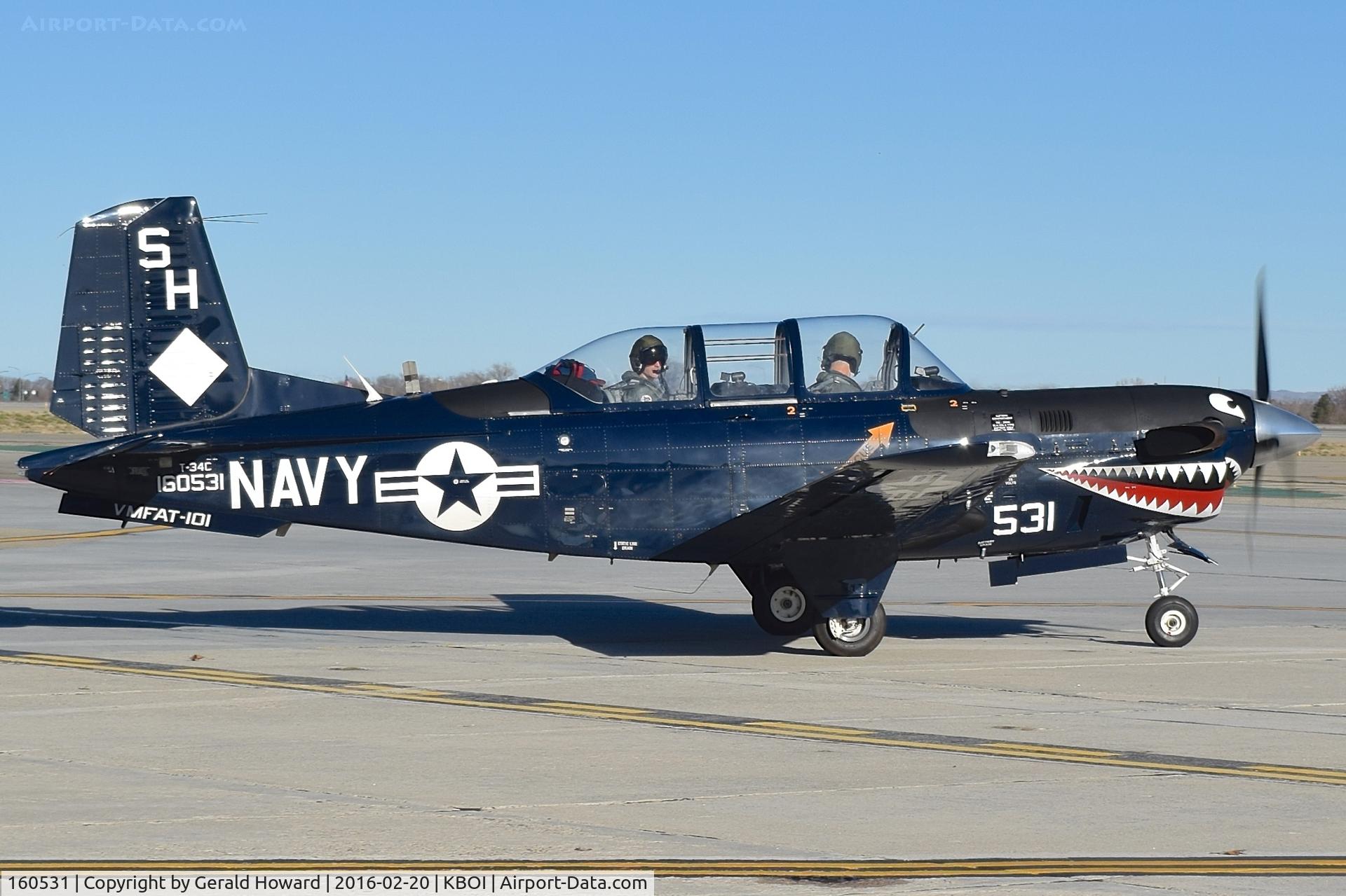 160531, Beech T-34C Turbo Mentor C/N GL-88, Turning onto Bravo.  VMFAT-101,
 