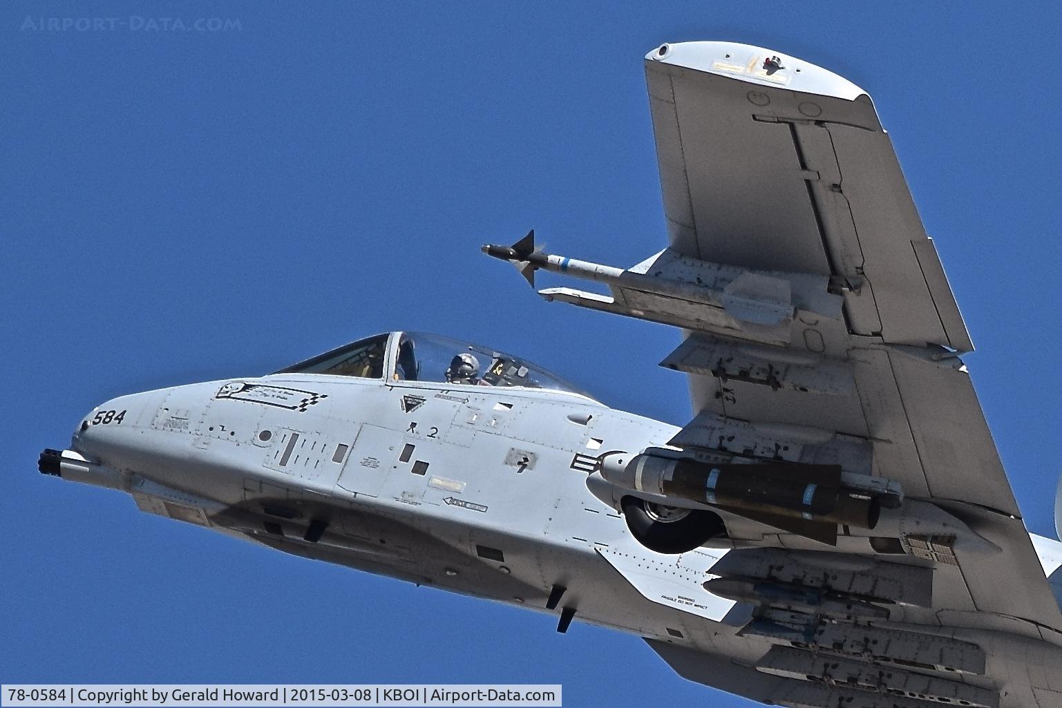 78-0584, 1978 Fairchild Republic A-10C Thunderbolt II C/N A10-0204, Climb out from RWY 28L. 190th Fighter Sq., Idaho ANG.