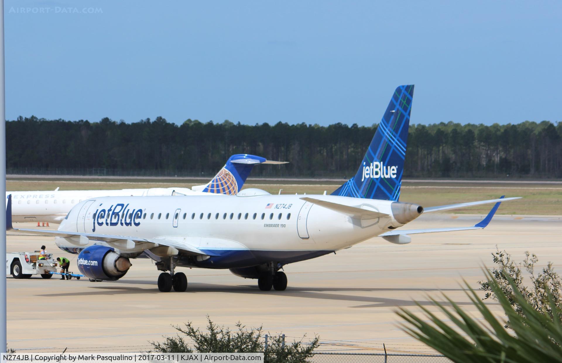 N274JB, 2007 Embraer ERJ-190-100 IGW 190AR C/N 19000082, ERJ 190-100 IGW