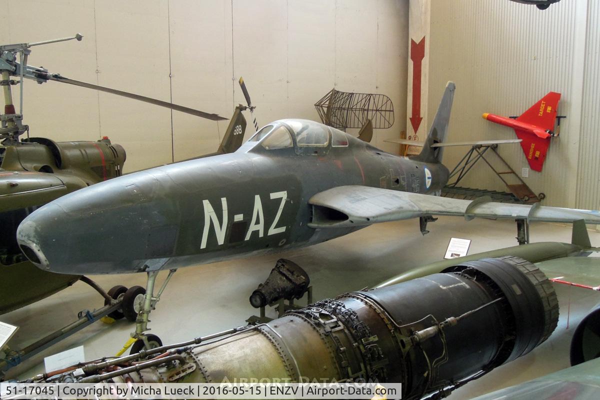 51-17045, 1951 Republic RF-84F Thunderflash C/N 355, At the Flyhistorisk Museum in Sola