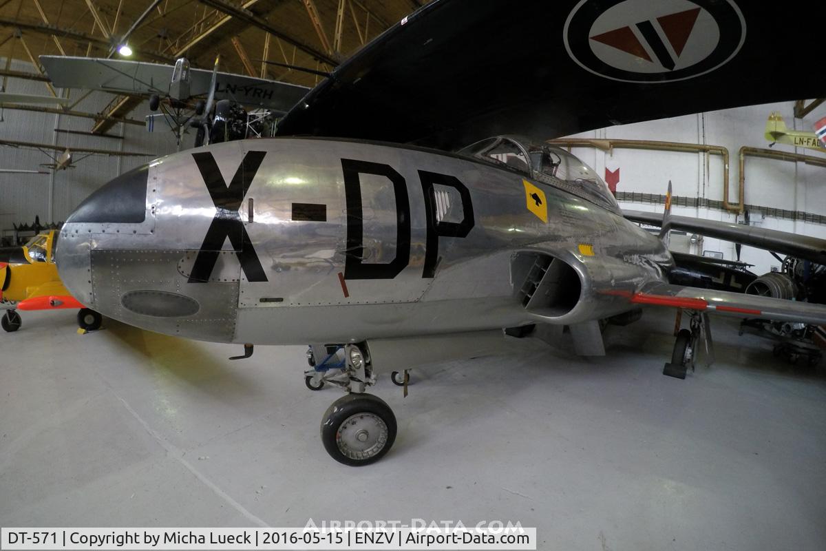 DT-571, 1951 Lockheed T-33A Shooting Star C/N 580-5903, At the Flyhistorisk Museum in Sola
