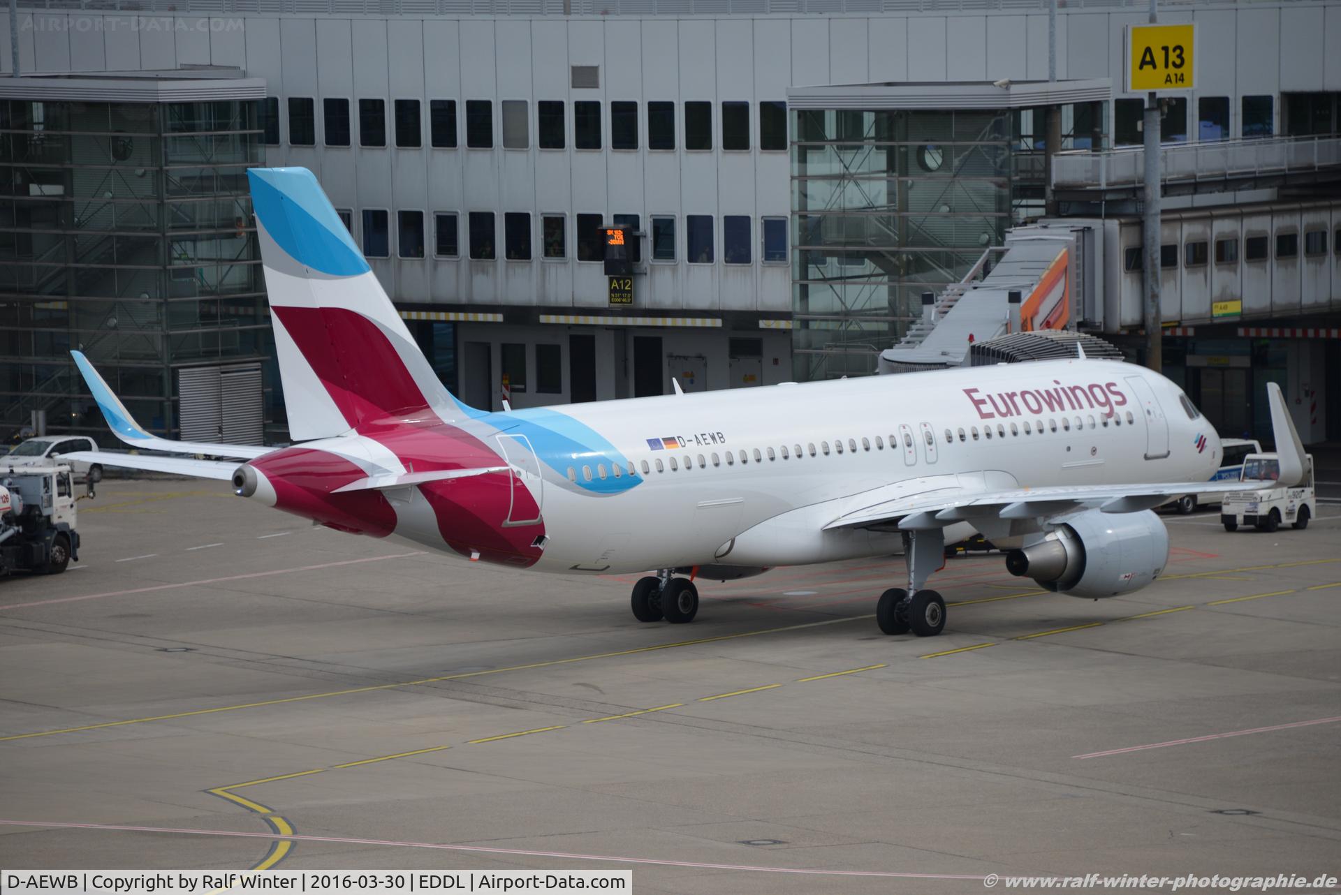 D-AEWB, 2016 Airbus A320-214 C/N 6992, Airbus A320-214(W) - EW EWG Eurowings - 6992 - D-AEWB - 30.03.2016 - DUS
