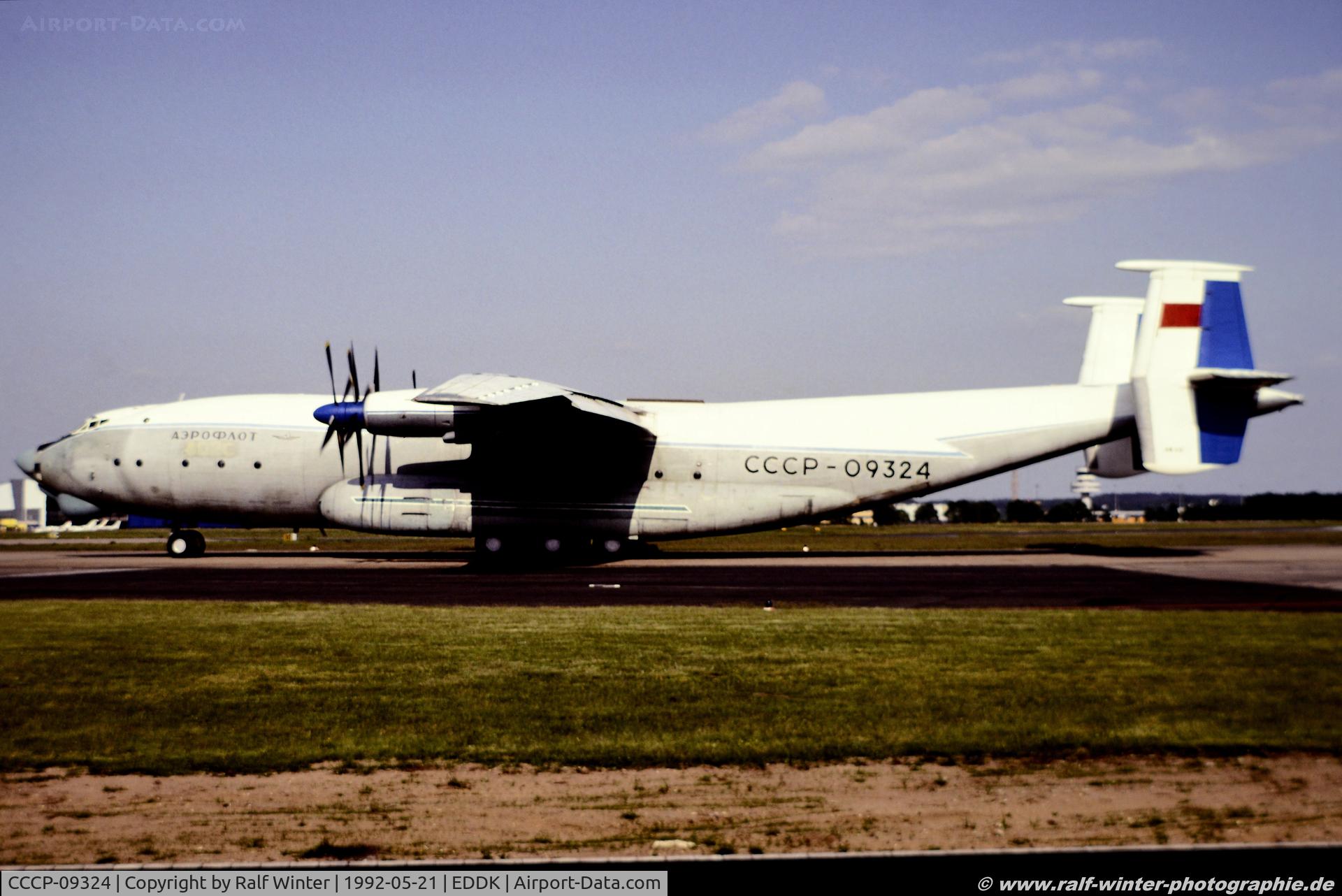 CCCP-09324, Antonov An-22 C/N 02340407, Antonov An-22 - Aeroflot - CCCP-09324 - 21.05.1992 - CGN