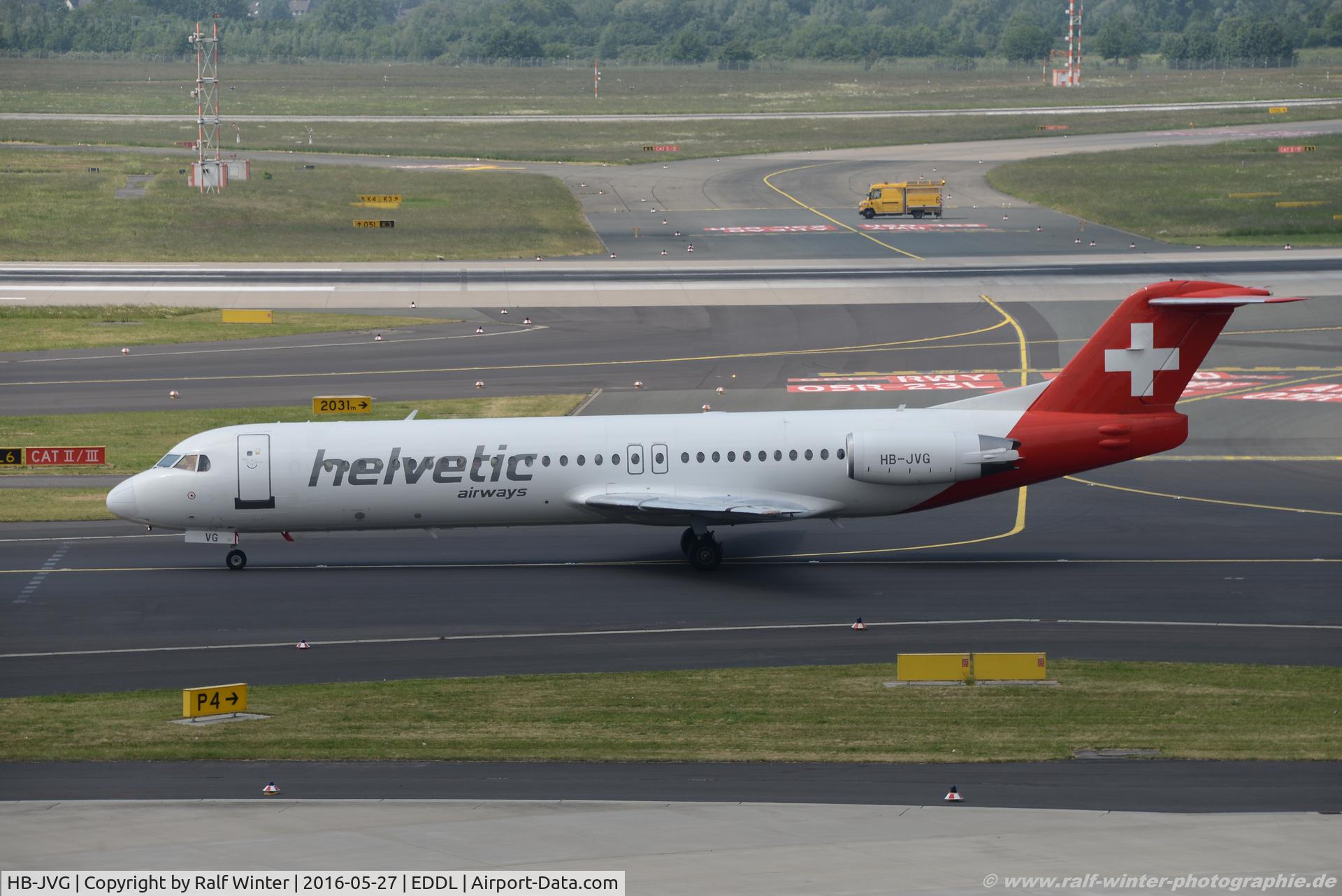 HB-JVG, 1993 Fokker 100 (F-28-0100) C/N 11478, Fokker 100 F-28-0100 - 2L OAW Helvetic - 11478 - HB-JVG - 27.05.2016 - DUS