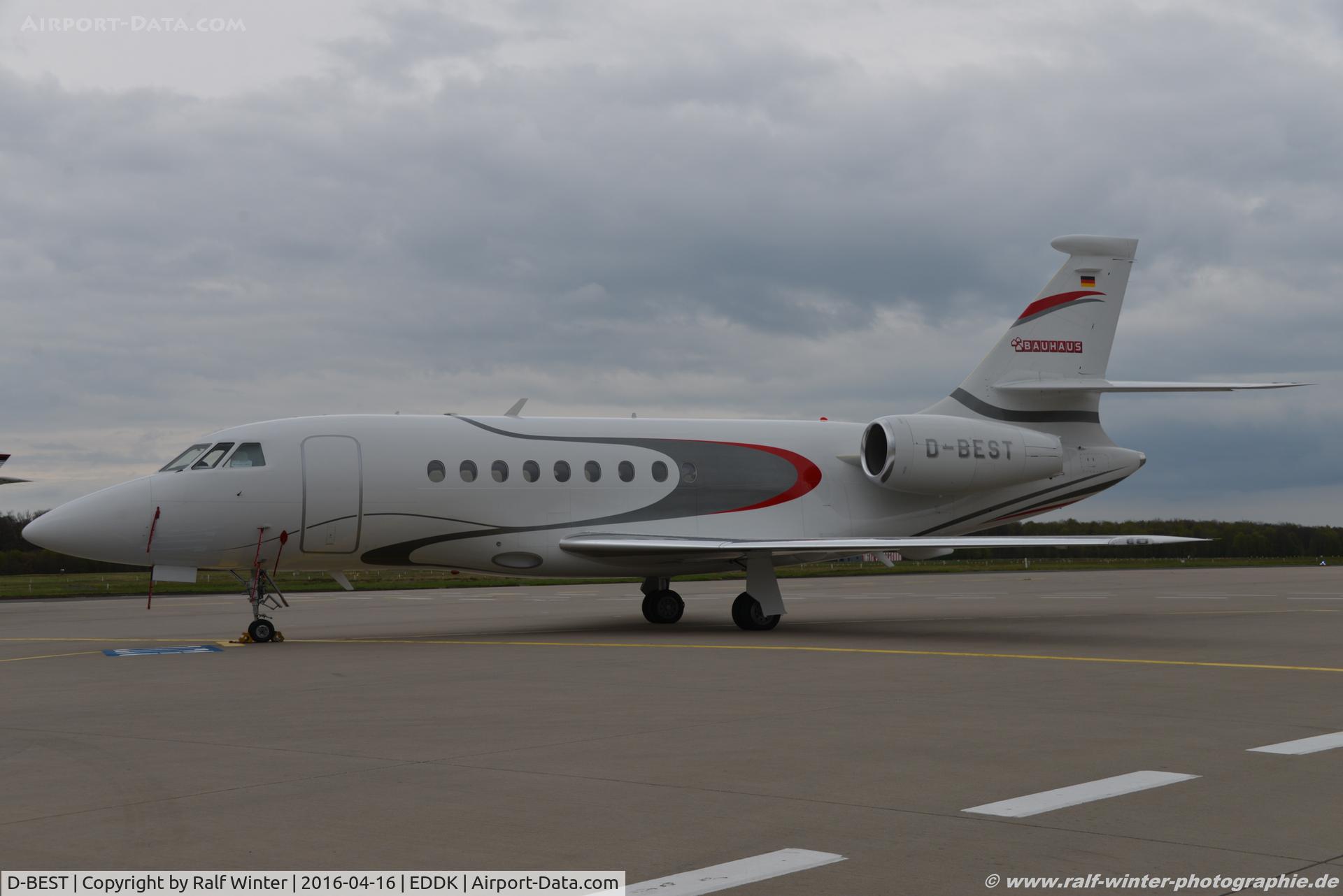 D-BEST, 1997 Dassault Falcon 2000EX C/N 50, Dassault Falcon 2000 - Bauhaus - 50 - D-BEST - 16.04.2016 - CGN