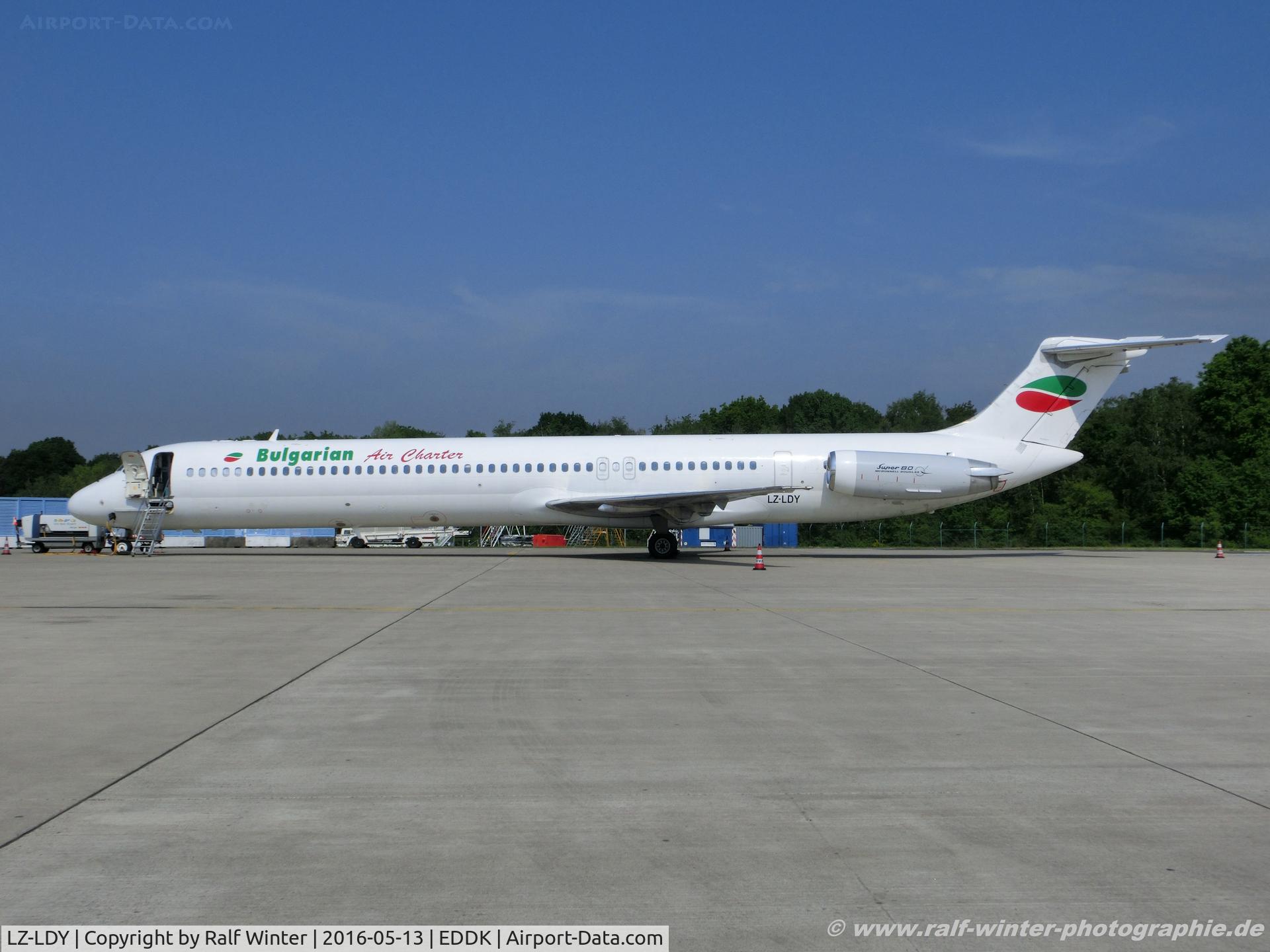 LZ-LDY, 1985 McDonnell Douglas MD-82 (DC-9-82) C/N 49213, Mc-Donnell Douglas  MD-82 - 1T BUC Bulgarien Air Charter - 49213 - LZ-LDY - 13.05.2016 - CGN