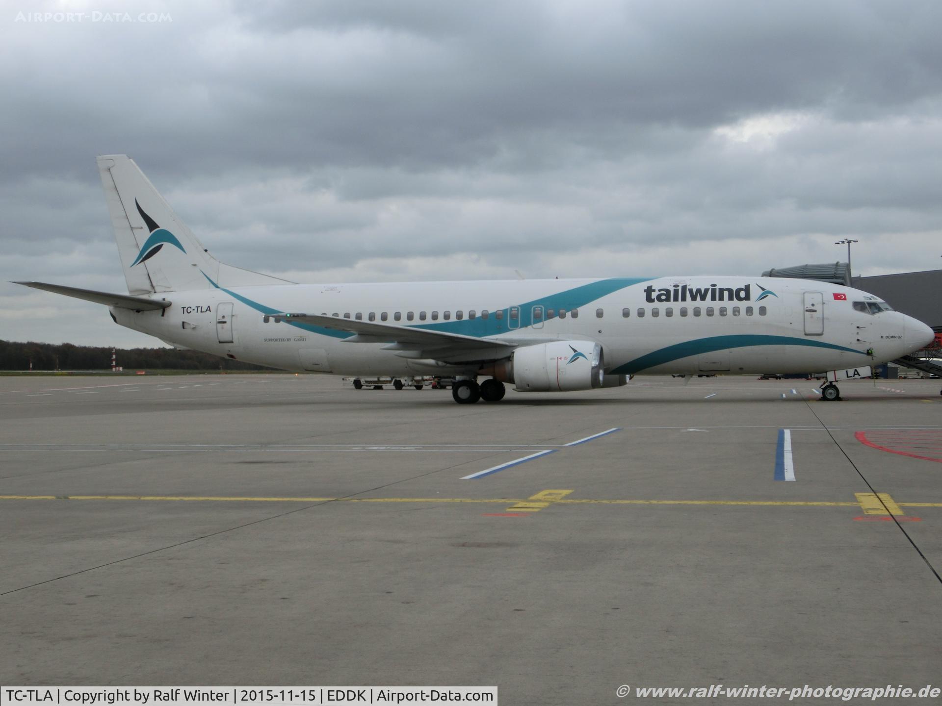 TC-TLA, 1993 Boeing 737-4Q8 C/N 25107, Boeing 737-4Q8 - TWI Tailwind Airlines 'M. Demir Uz' - 25107 - TC-TLA - 15.11.2015 - CGN