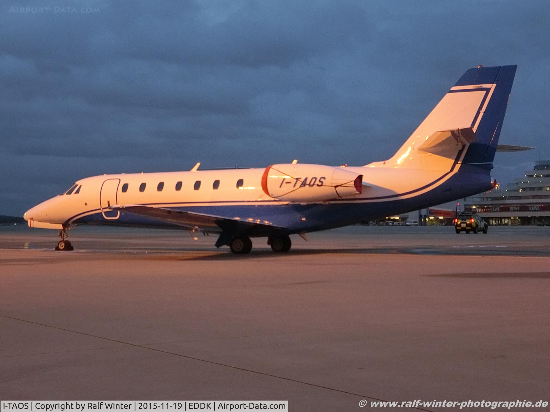 I-TAOS, 2010 Cessna 680 Citation Sovereign C/N 680-0309, Cessna 680 Citation Sovereign - Privat - 680-0309 - I-TAOS - 19.11.2015 - CGN
