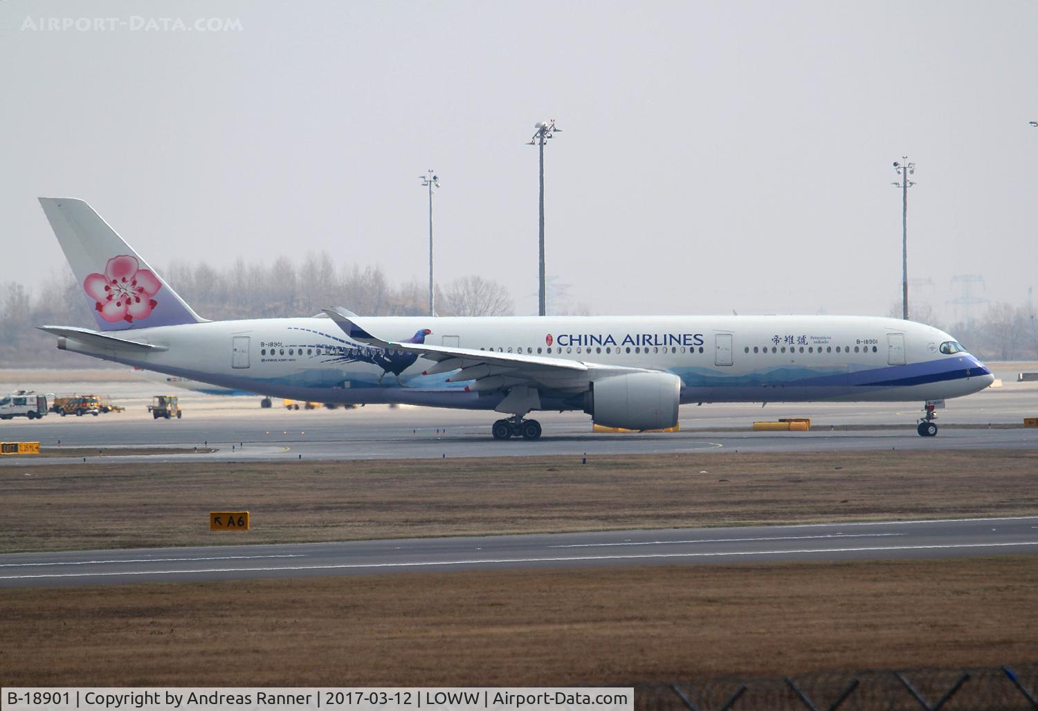 B-18901, 2016 Airbus A350-941 C/N 049, China Airlines A350 Mikado Pheasant livery