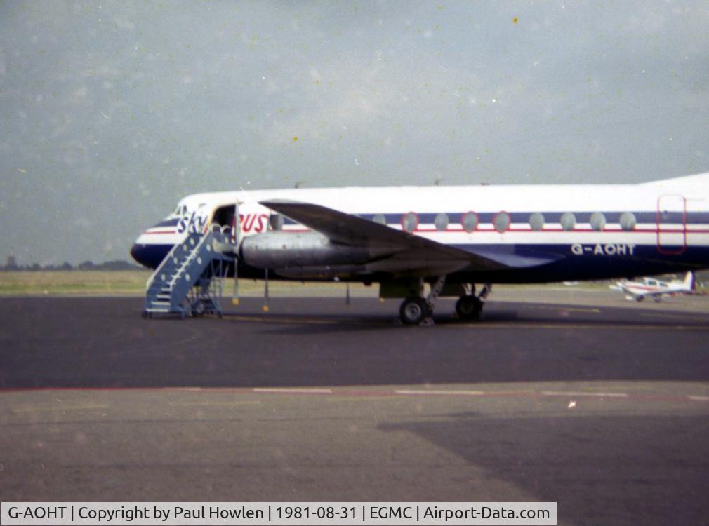 G-AOHT, 1957 Vickers Viscount 802 C/N 168, At Southend Airport , August 1981