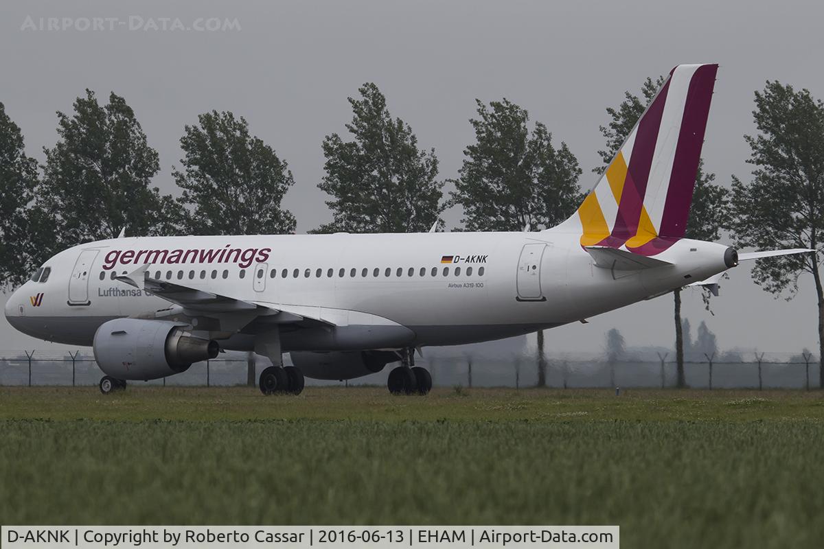 D-AKNK, 1999 Airbus A319-112 C/N 1077, Schiphol