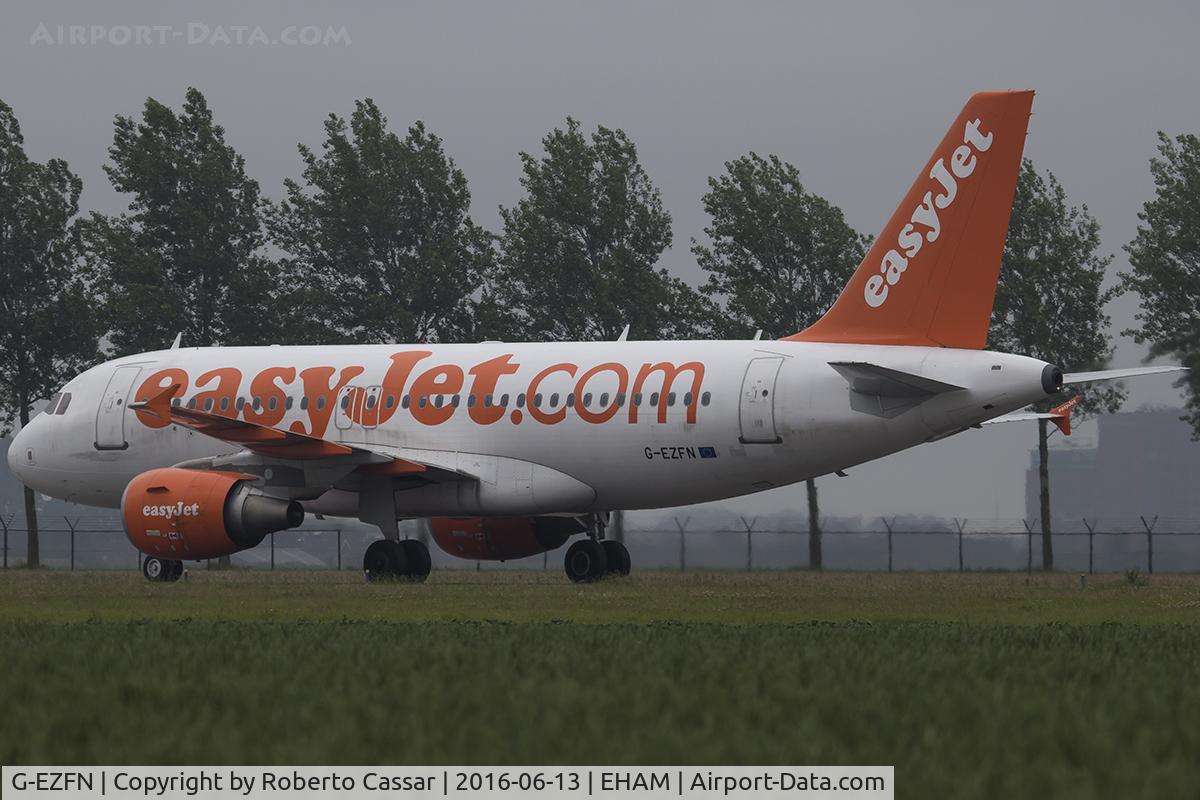 G-EZFN, 2009 Airbus A319-111 C/N 4076, Schiphol