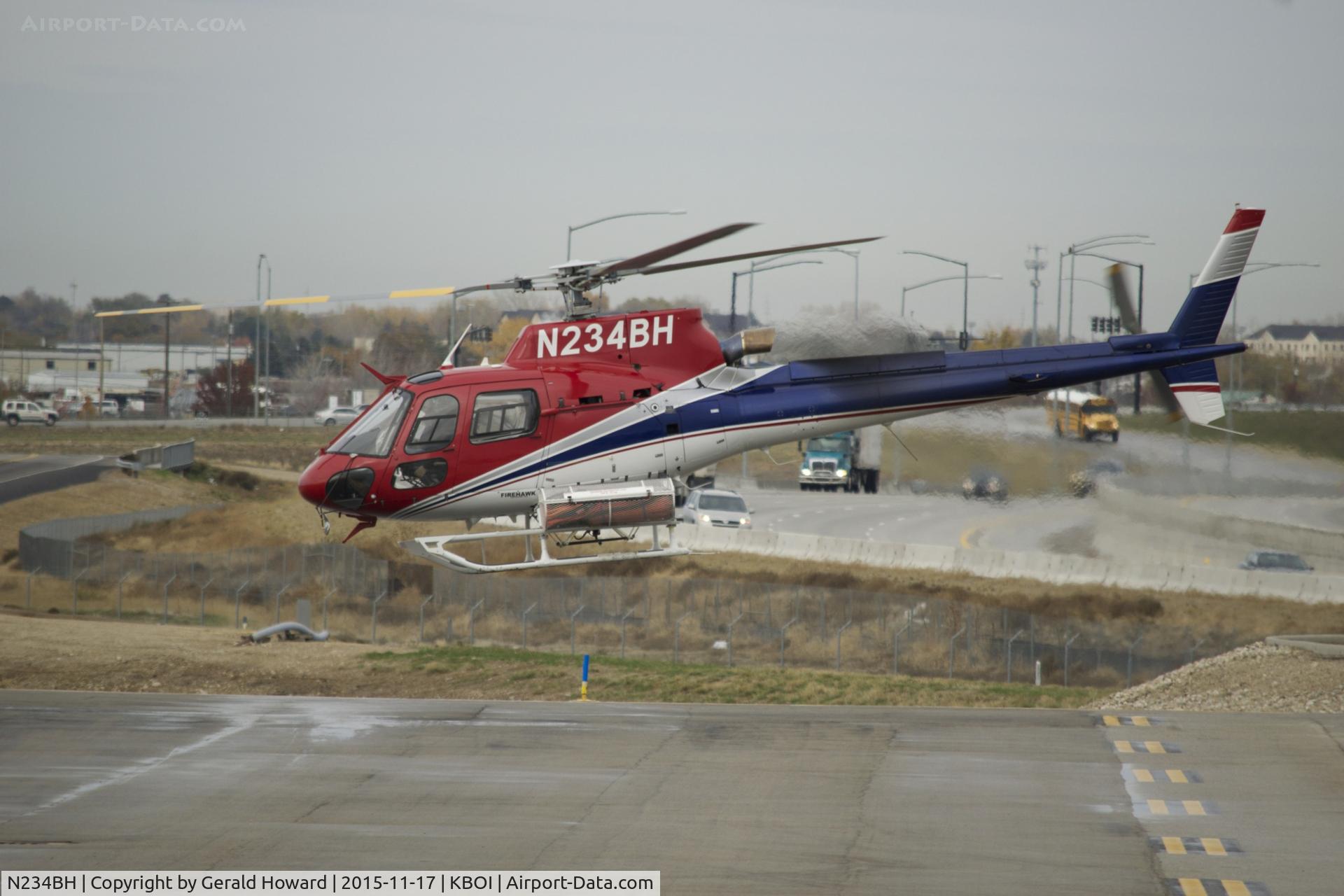 N234BH, 2012 Eurocopter AS-350B-3 Ecureuil Ecureuil C/N 7398, Departing Firehawk ramp.