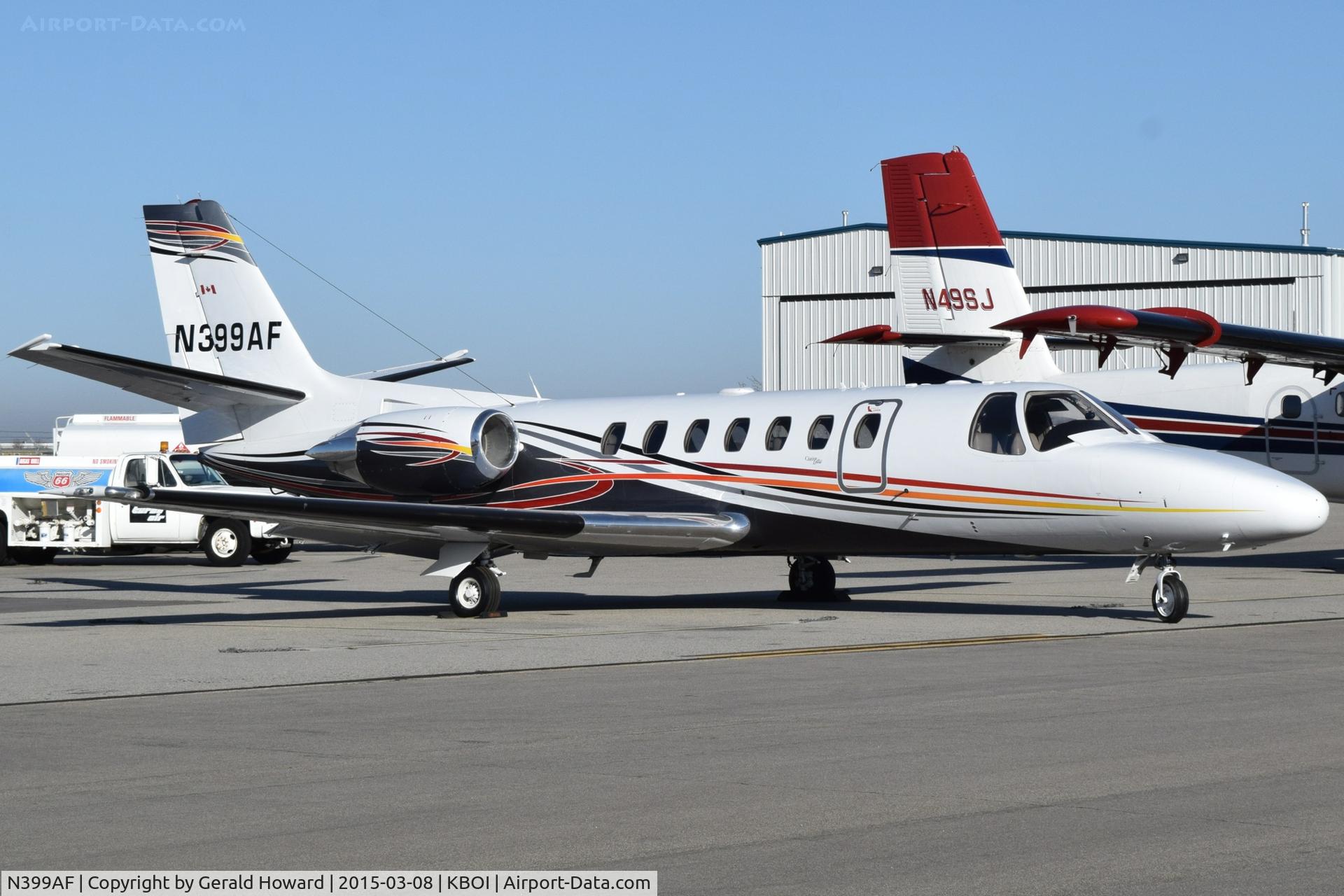 N399AF, 1996 Cessna 560 Citation Ultra C/N 560-0346, Parked on south GA ramp.