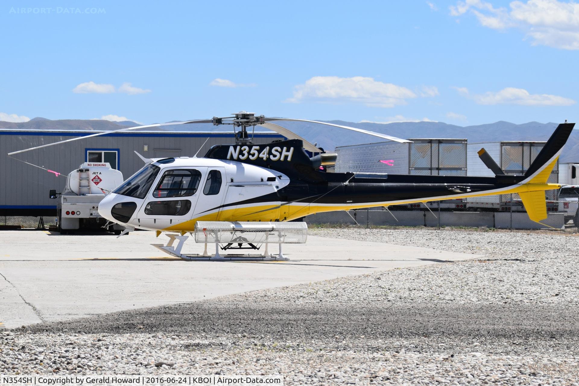 N354SH, 1998 Aerospatiale AS-350B-3 Ecureuil C/N 3131, Parked on Forest Service Helipad.