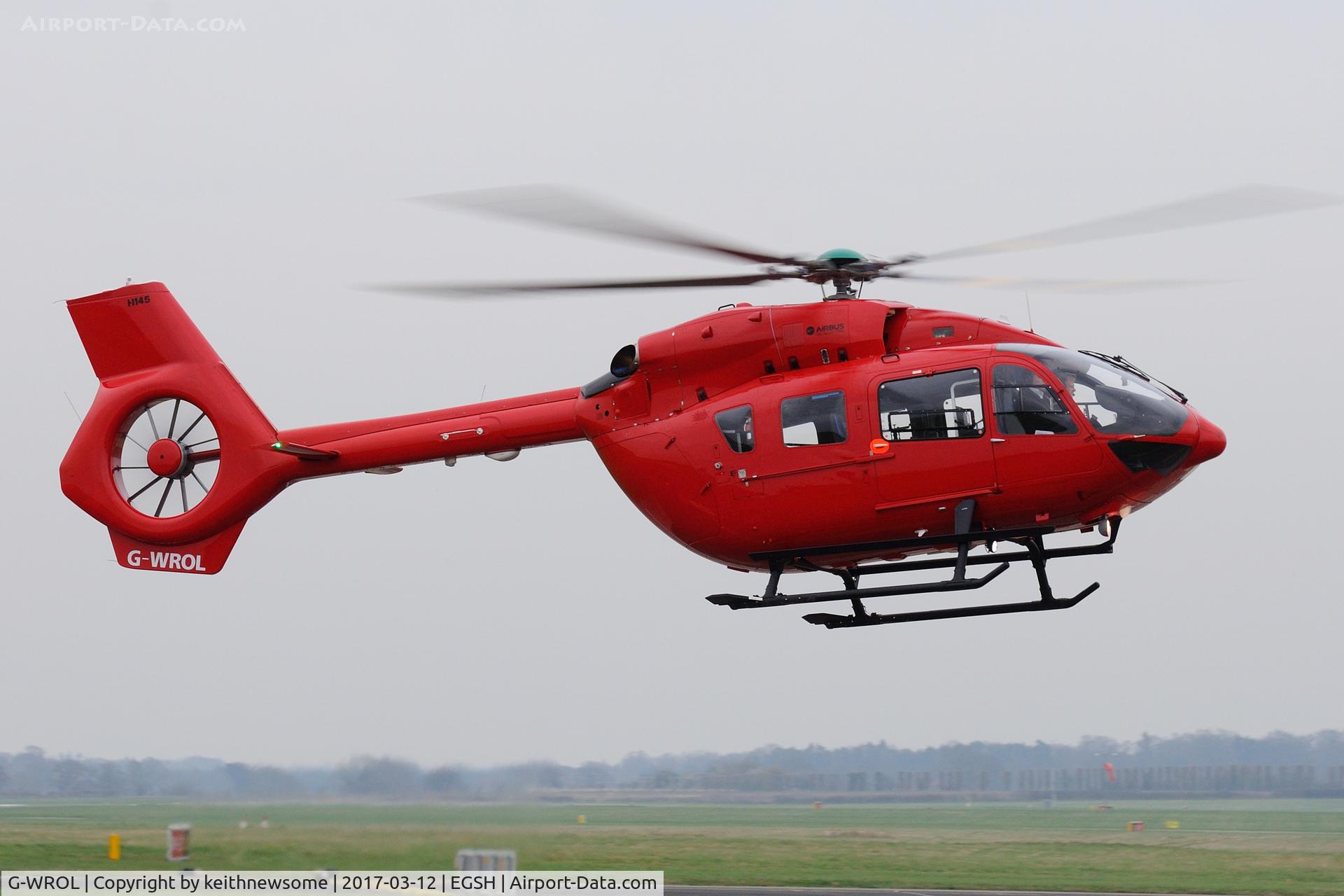 G-WROL, 2016 Airbus Helicopters H-145 (BK-117D-2) C/N 20115, Returning following training flight, formerly G-OLWG.