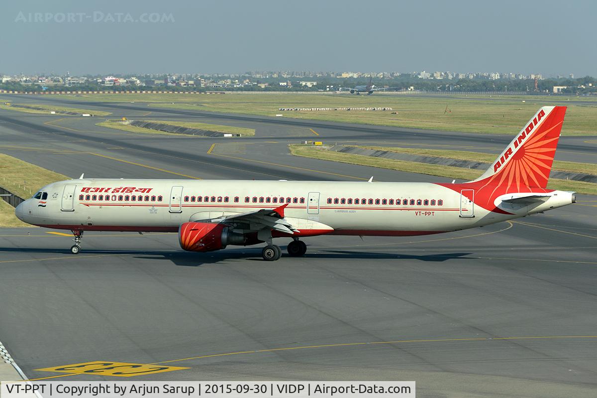 VT-PPT, 2009 Airbus A321-211 C/N 4078, Taxiing in to IGIA T-3 in the afternoon.