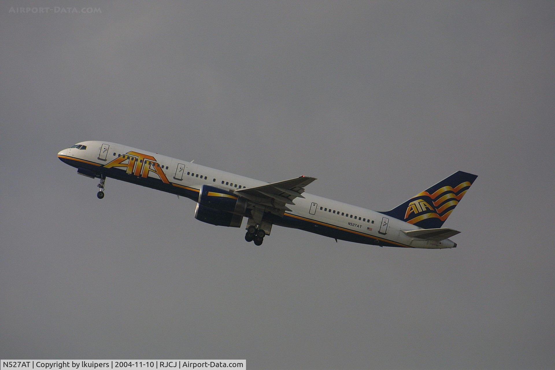 N527AT, 2000 Boeing 757-23N C/N 30886, Leaving the military Sapporo Chitose Airbase