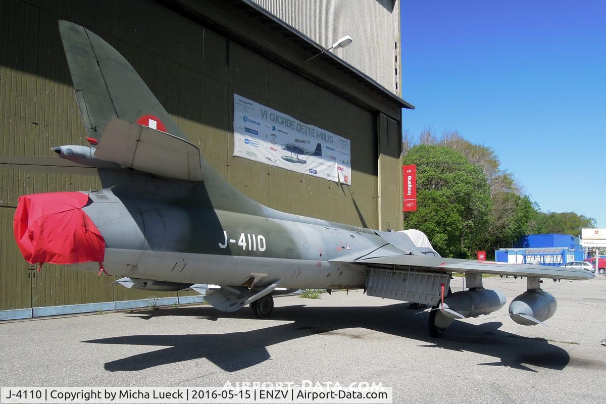 J-4110, 1972 Hawker Hunter F.58A C/N HABL-003079, At the Flyhistorisk Museum in Stavanger