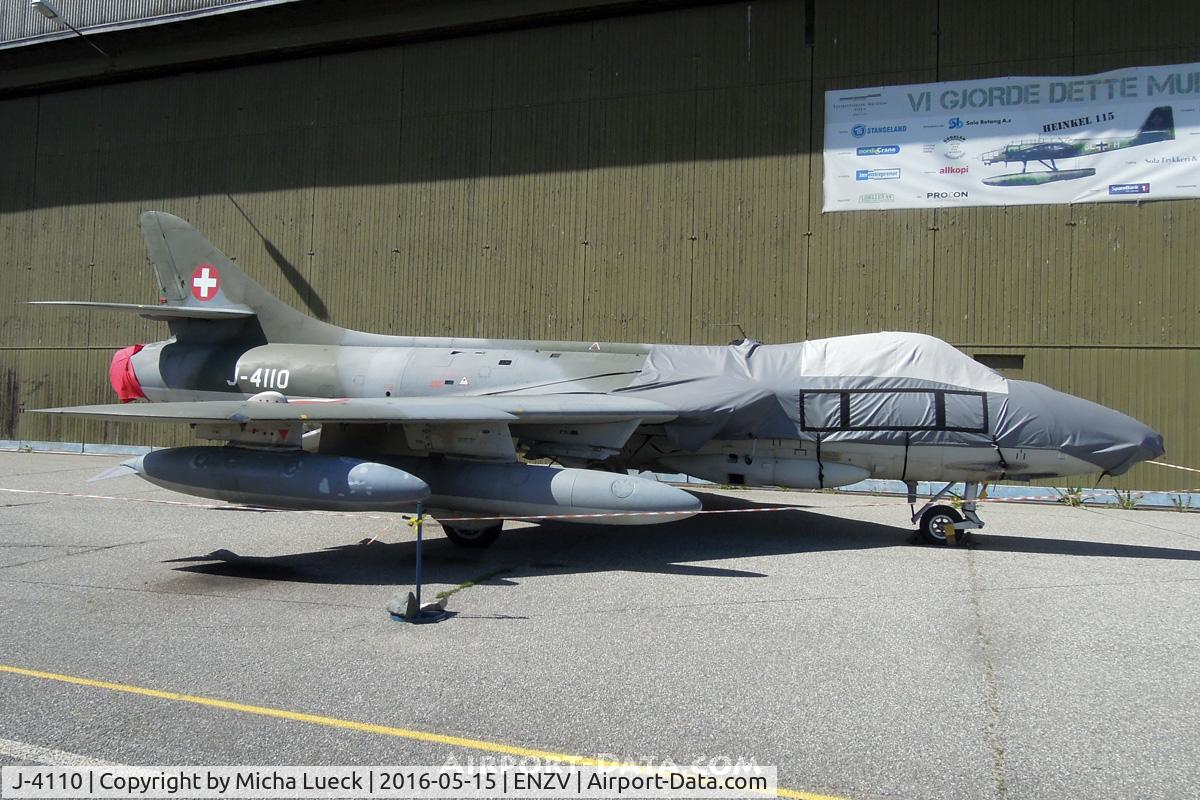 J-4110, 1972 Hawker Hunter F.58A C/N HABL-003079, At the Flyhistorisk Museum in Stavanger