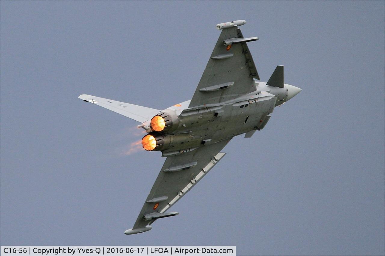 C16-56, Eurofighter EF-2000 Typhoon S C/N SS038, Spanish Air Force Eurofighter EF-2000 Typhoon S,On display, Avord Air Base 702 (LFOA) Open day 2016