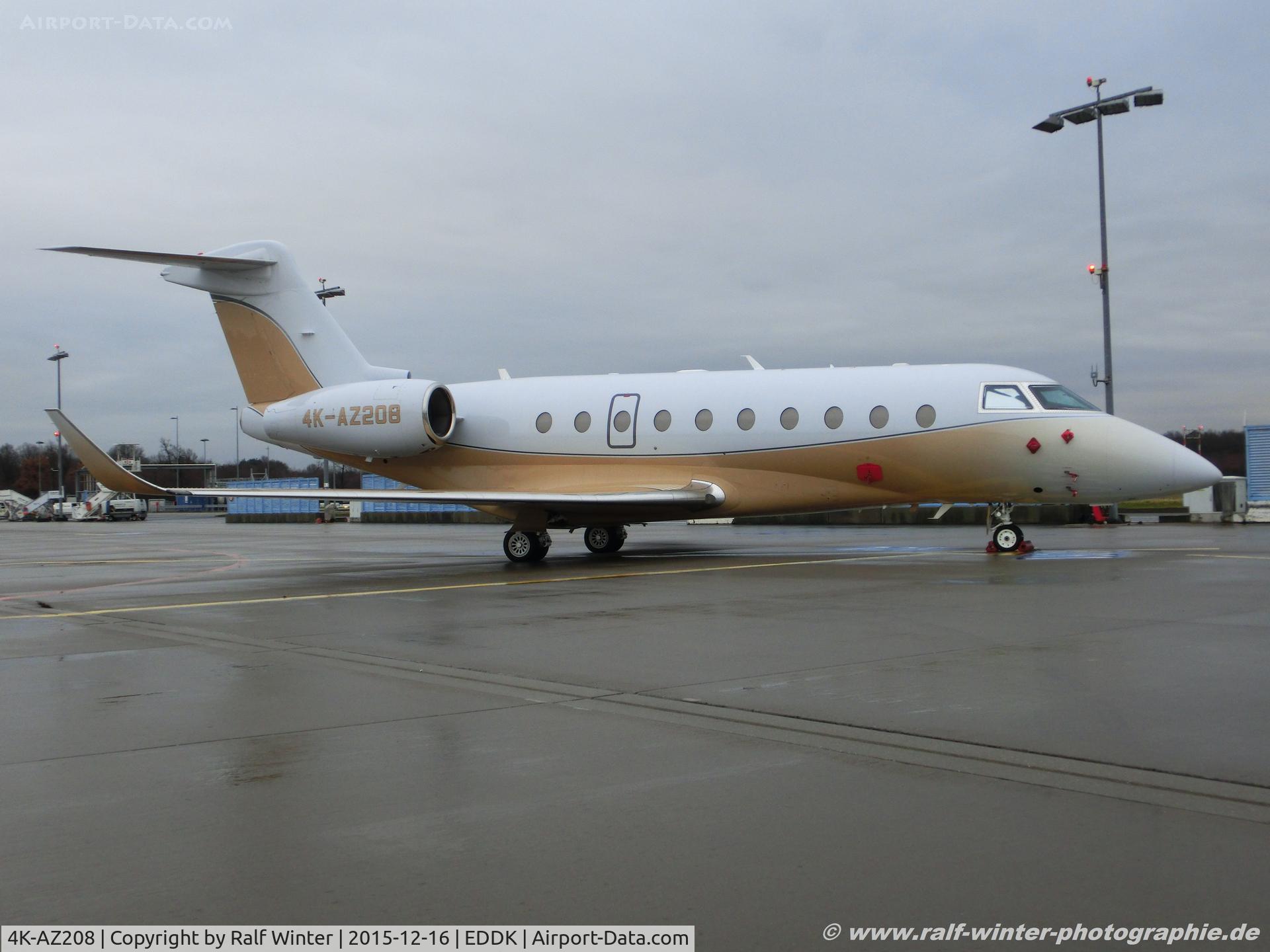 4K-AZ208, 2012 Israel Aircraft Industries Gulfstream G280 C/N 2016, Gulfstream Aerospace G 280 - ESW ESW Business Aviation - 2016 - 4K-AZ208 - 16.12.2015 - CGN