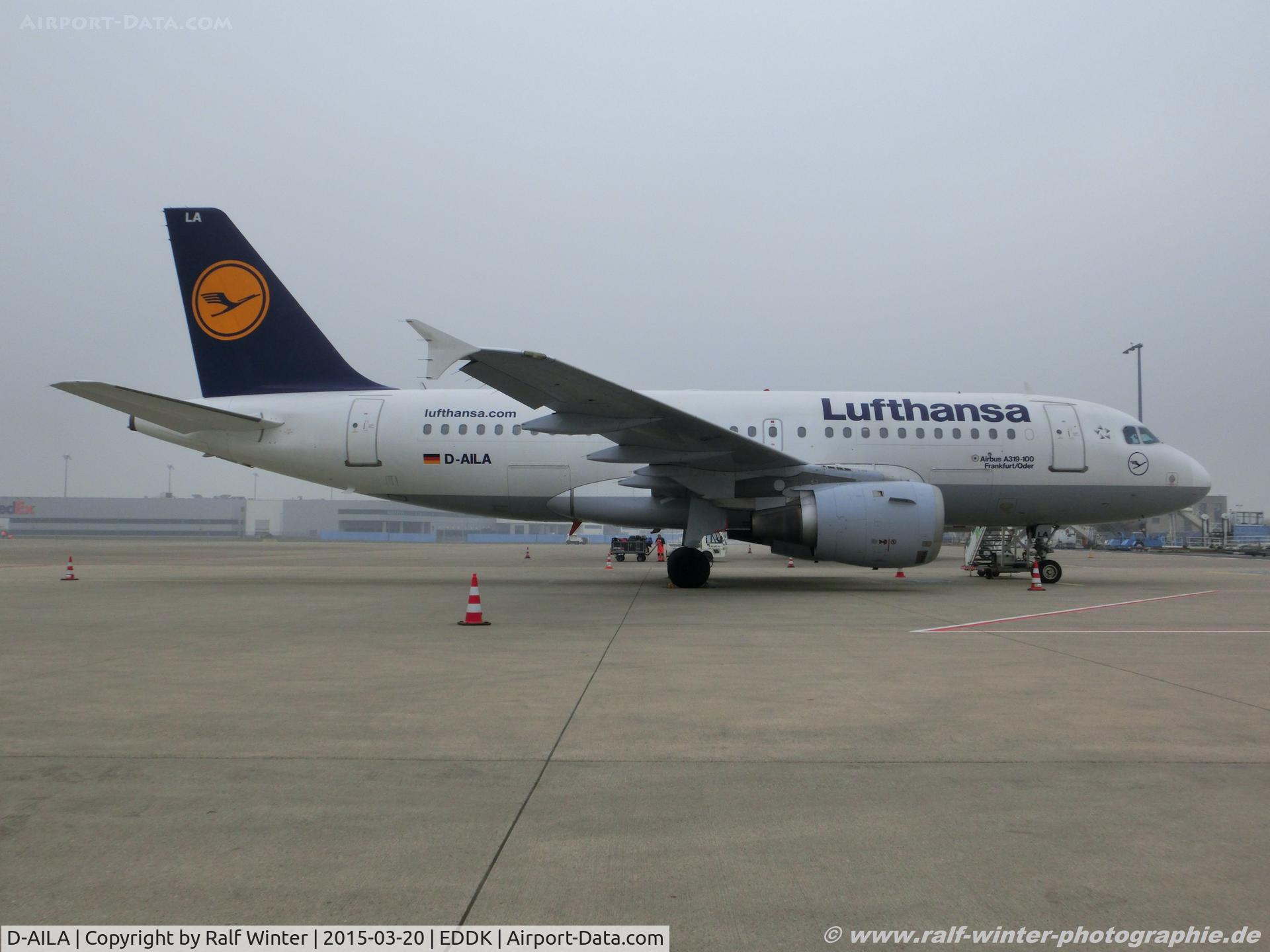D-AILA, 1996 Airbus A319-114 C/N 609, Airbus A319-114 - LH DLH Lufthansa 'Frankfurt Oder' - 609 - D-AILA - 20.03.2015 - CGN