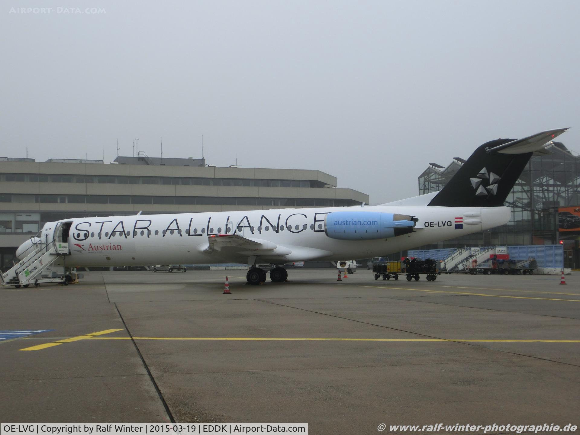 OE-LVG, 1994 Fokker 100 (F-28-0100) C/N 11520, Fokker 100 F-28-0100 - VO TYR Austrian Arrows 'Star Alliance' 'Krakow' - 11520 - OE-LVG - 19.03.2015 - CGN
