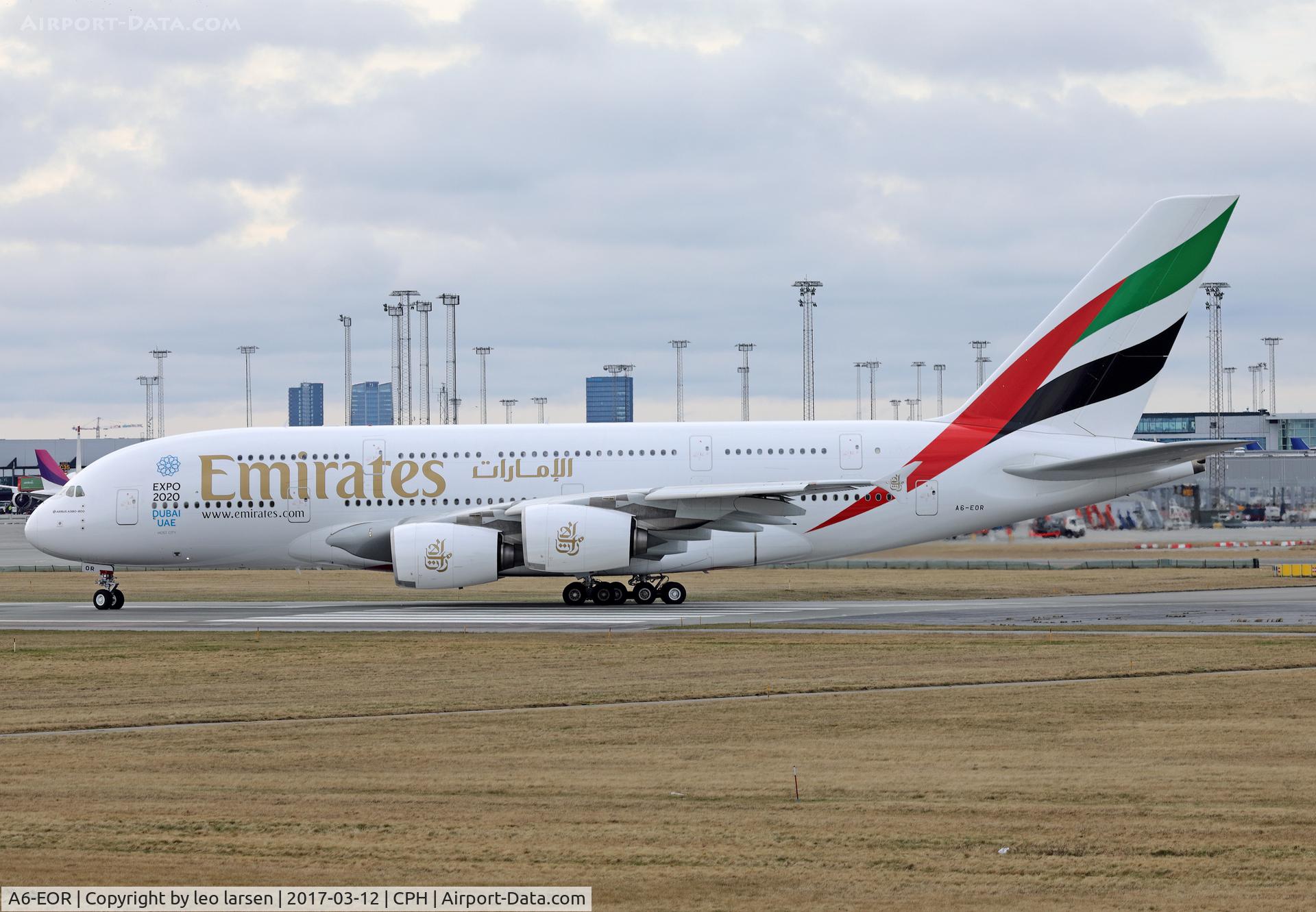 A6-EOR, 2015 Airbus A380-861 C/N 202, Copenhagen 12.3.2017